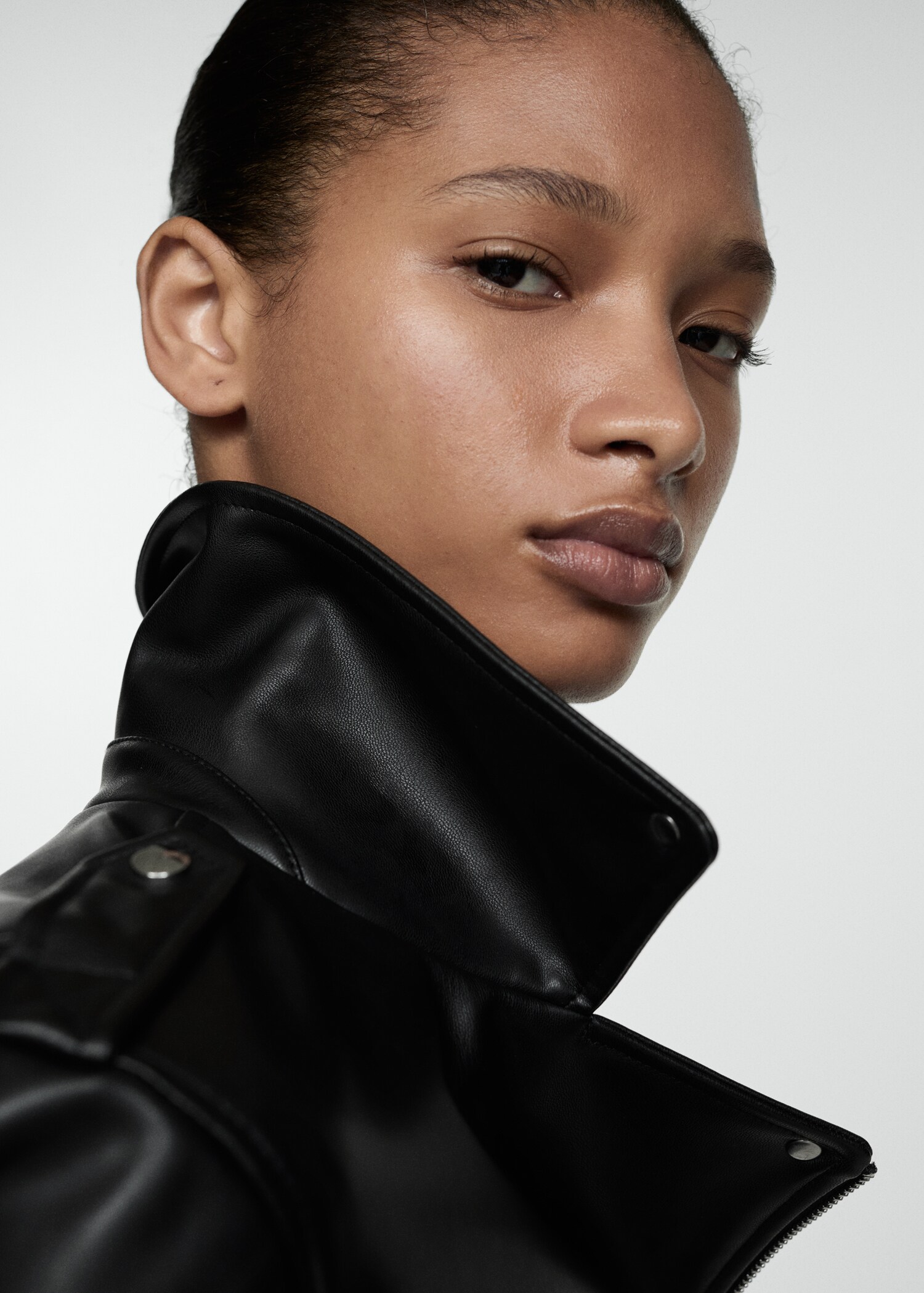 Leather-effect biker jacket - Details of the article 1