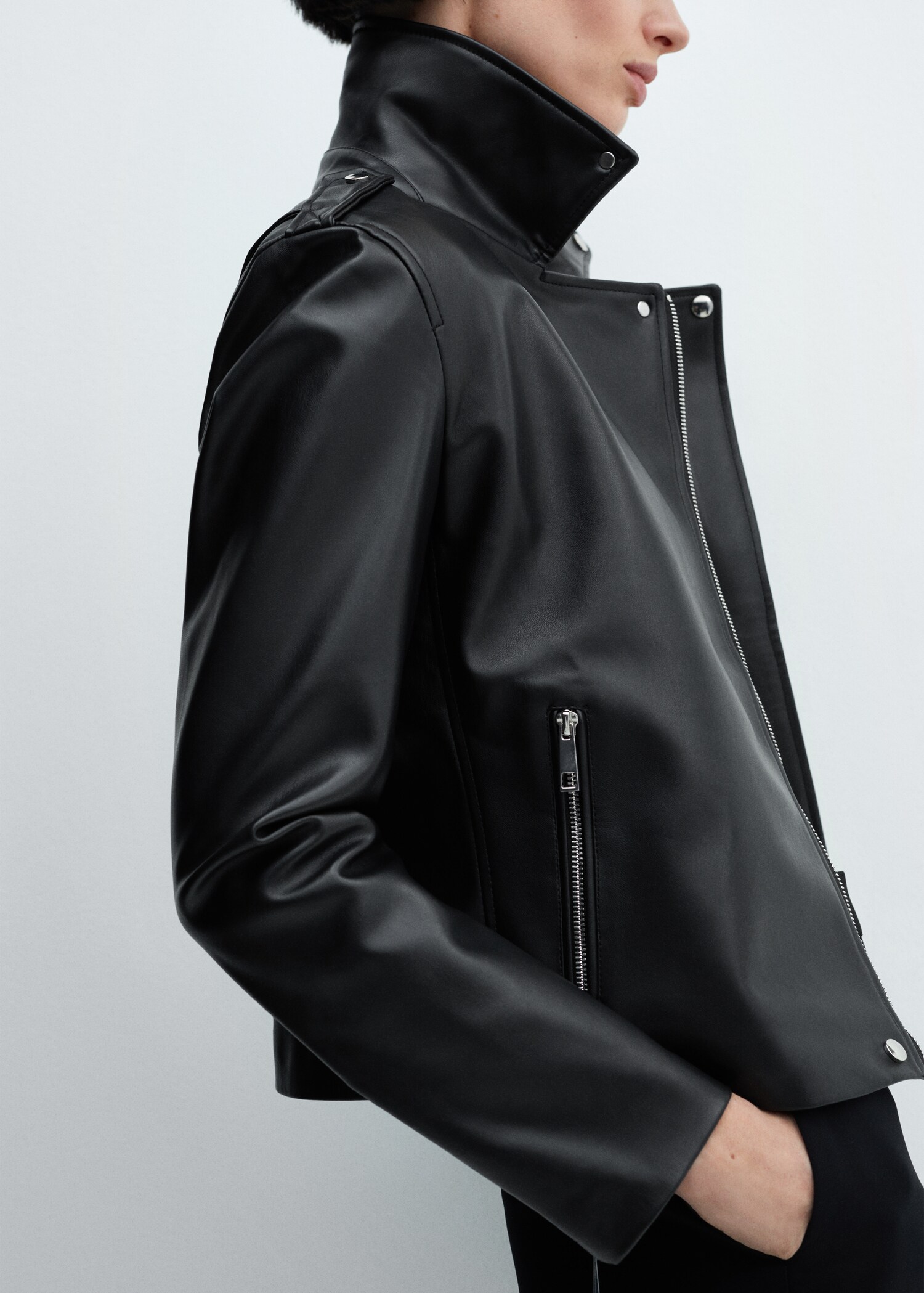 Leather-effect biker jacket - Details of the article 6