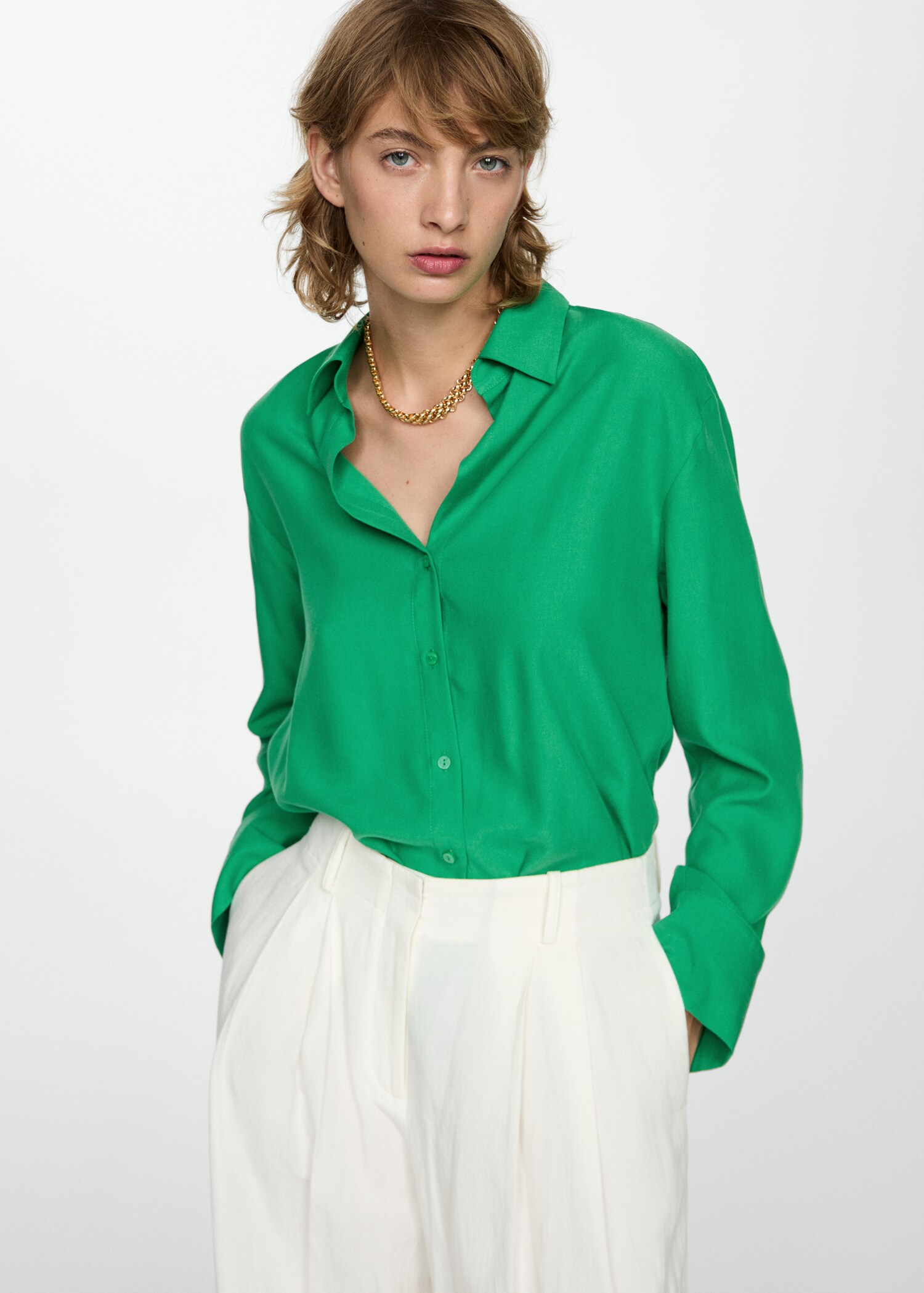 Lyocell fluid shirt - Details of the article 2