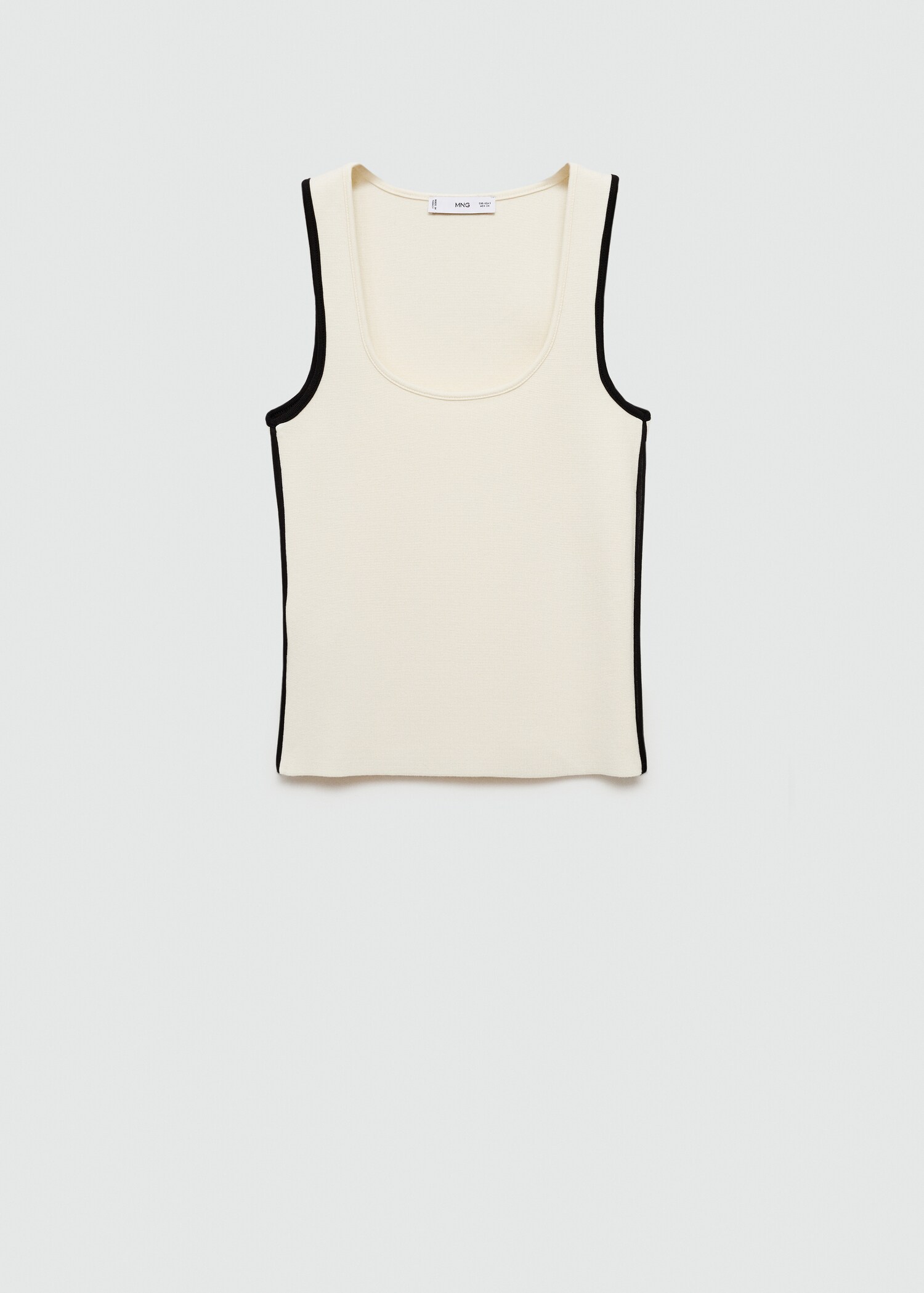 Knitted top with contrast details - Article without model
