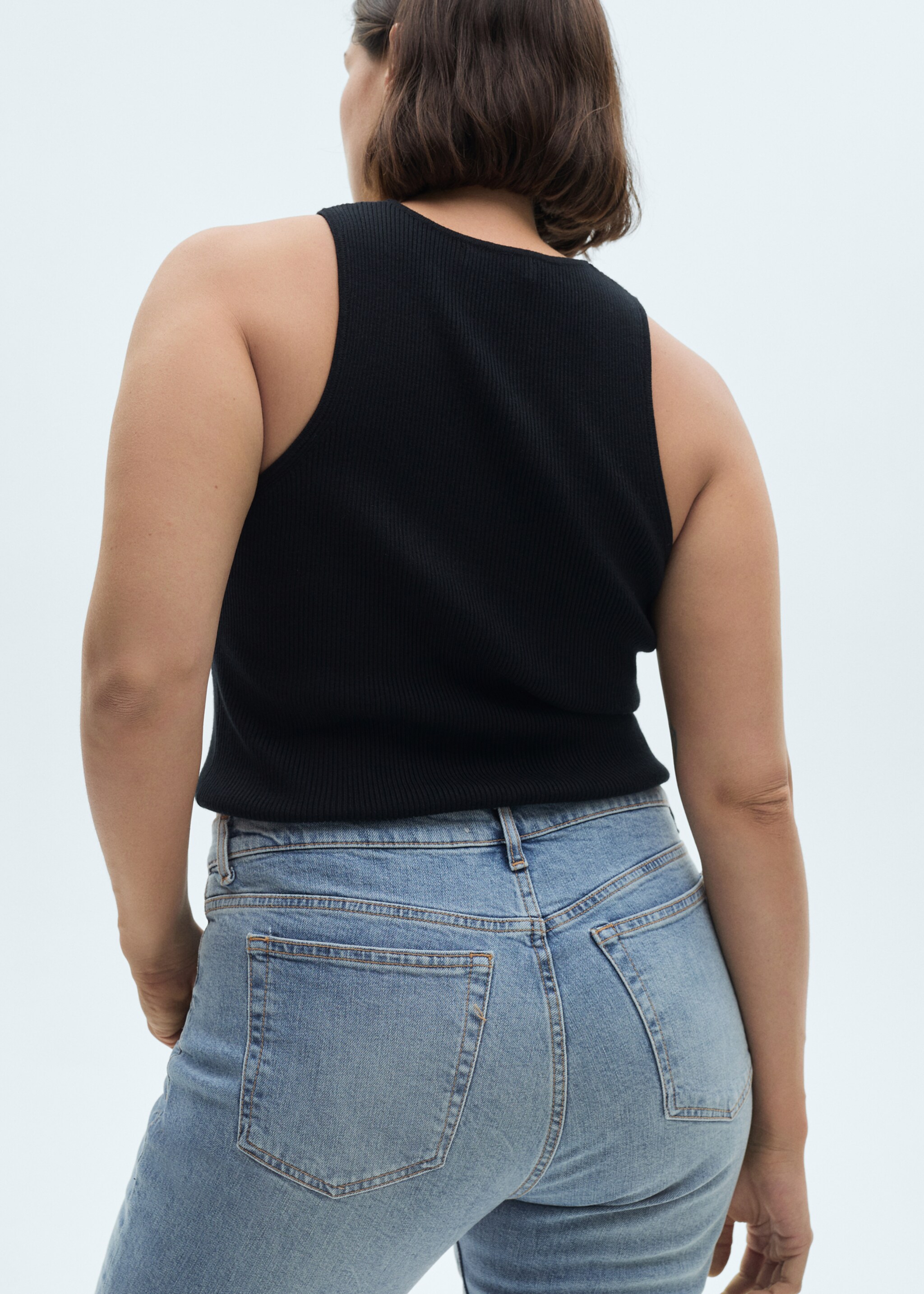 Jeans Claudia slim crop - Detalle del artículo 4, Azul medio. Ref: 77064069-00.
