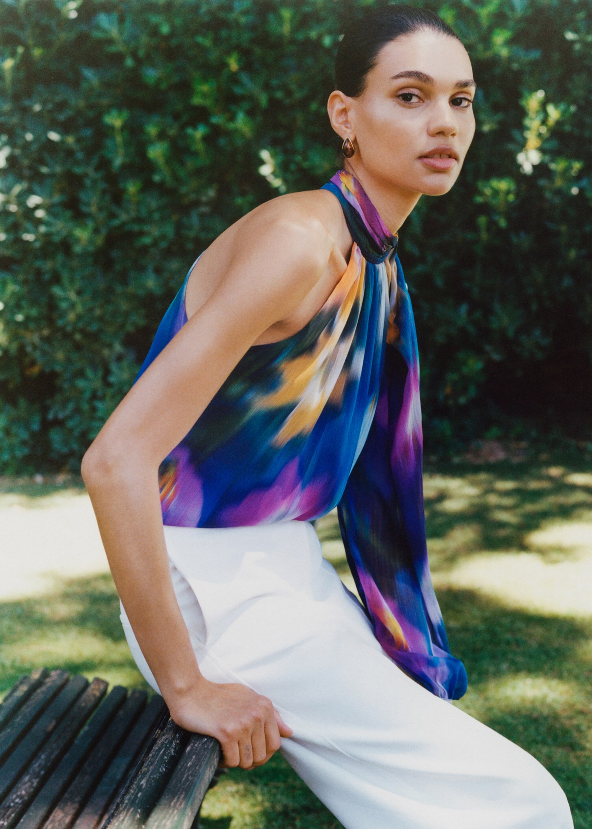 Asymmetrical printed blouse - Details of the article 6