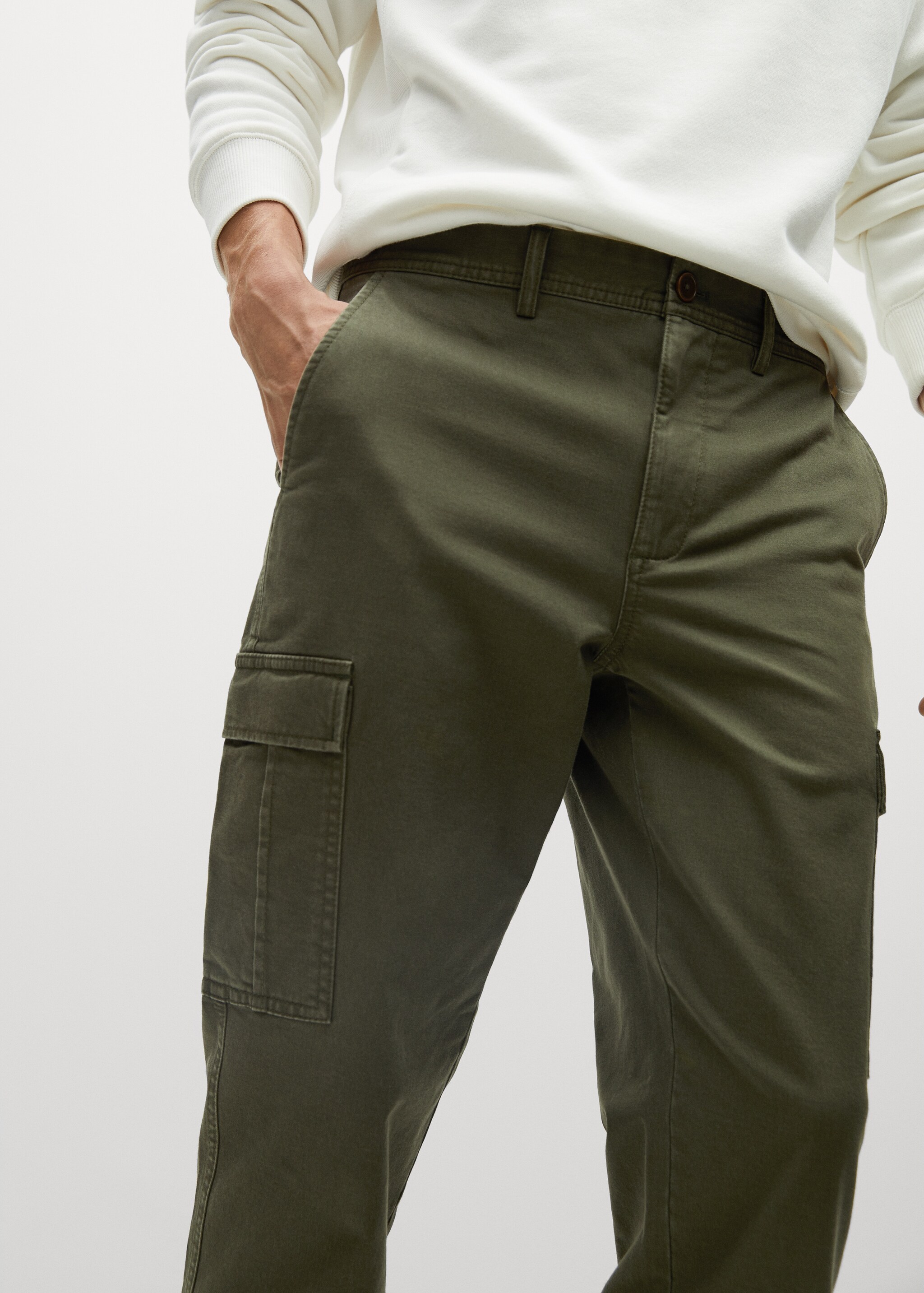 Soft-touch cargo trousers - Details of the article 1