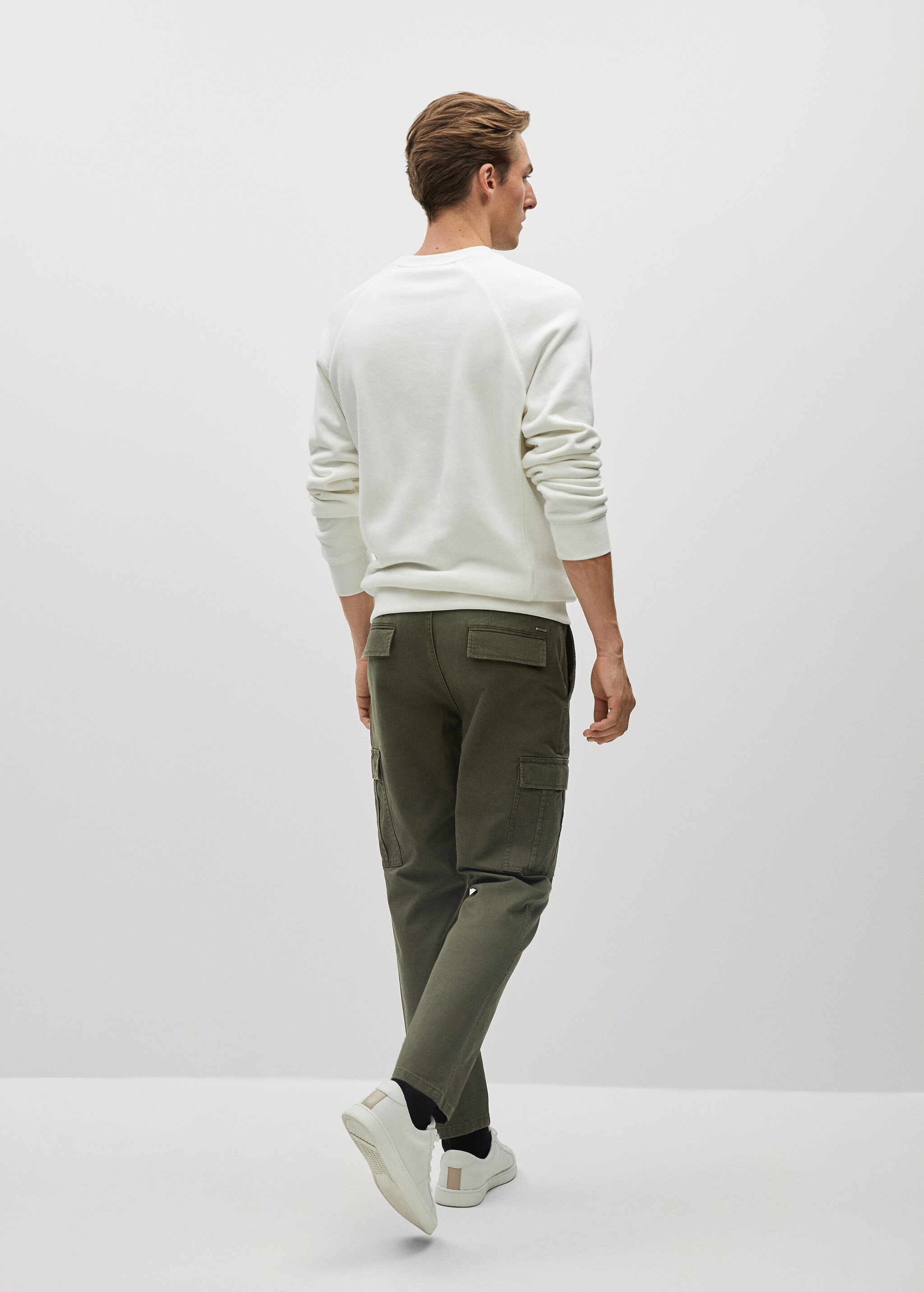 Soft-touch cargo trousers - Reverse of the article