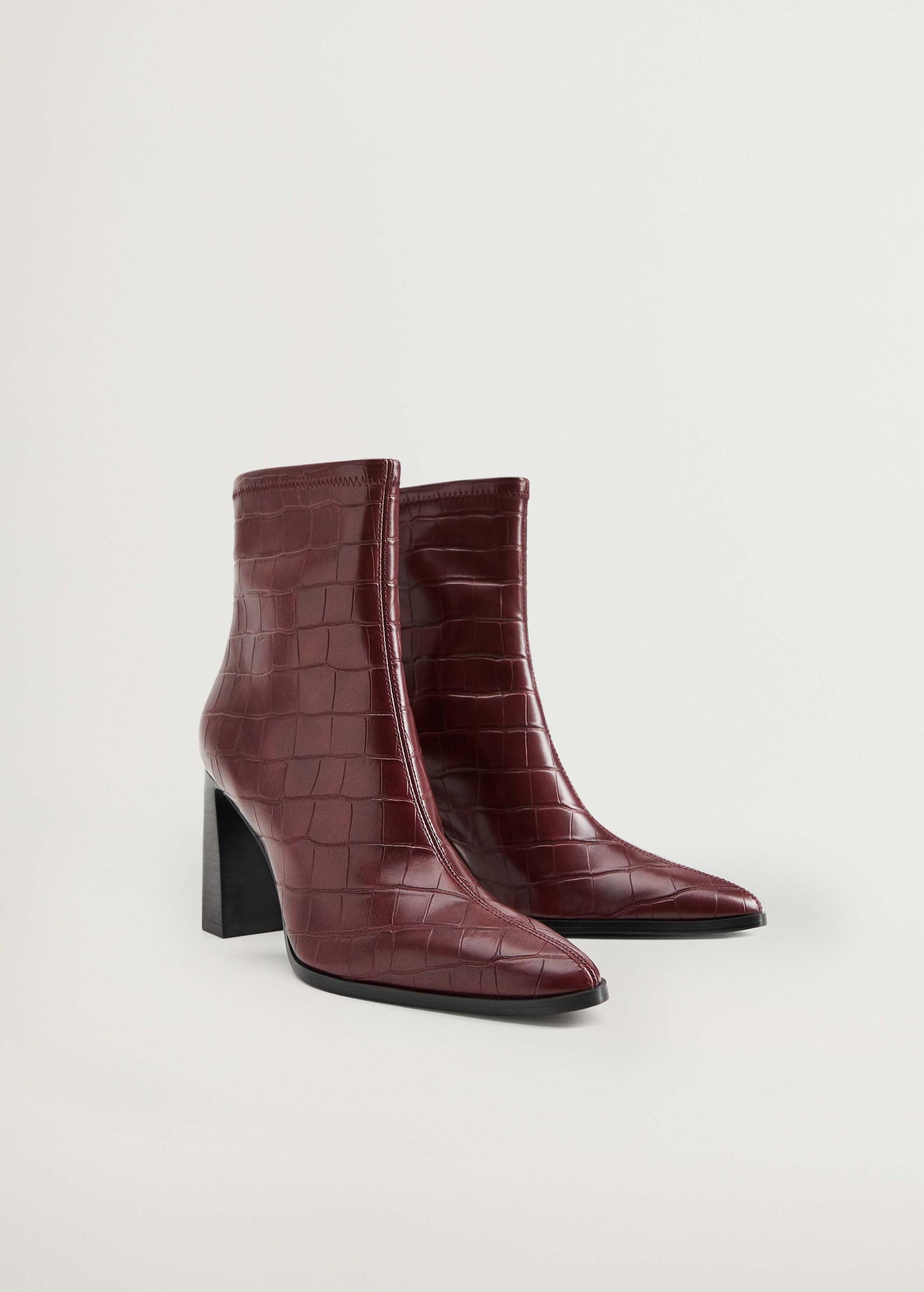 Elastic heeled ankle boot - Medium plane