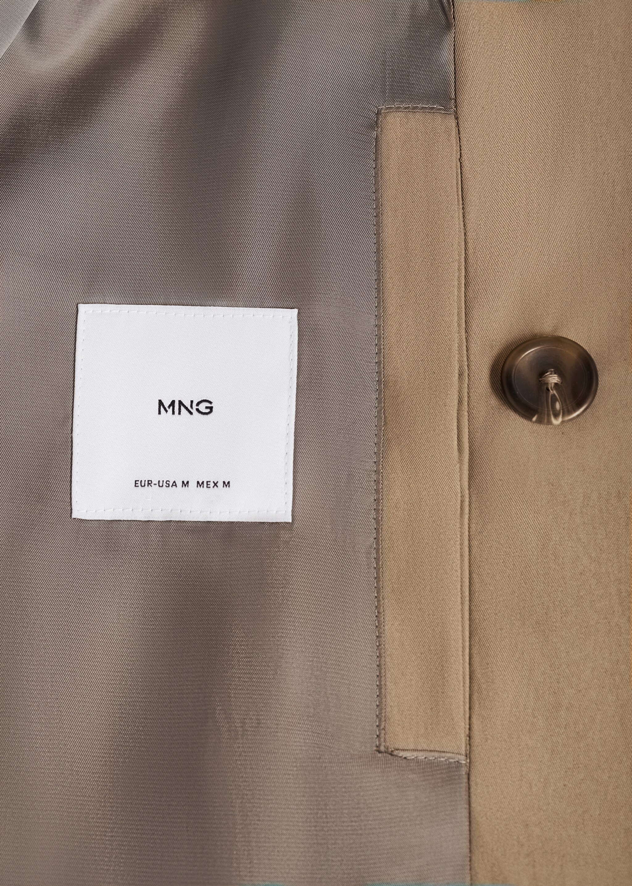 Kurzer Baumwoll-Trenchcoat - Detail des Artikels 0, Mittelbraun. Ref: 77064432-00.