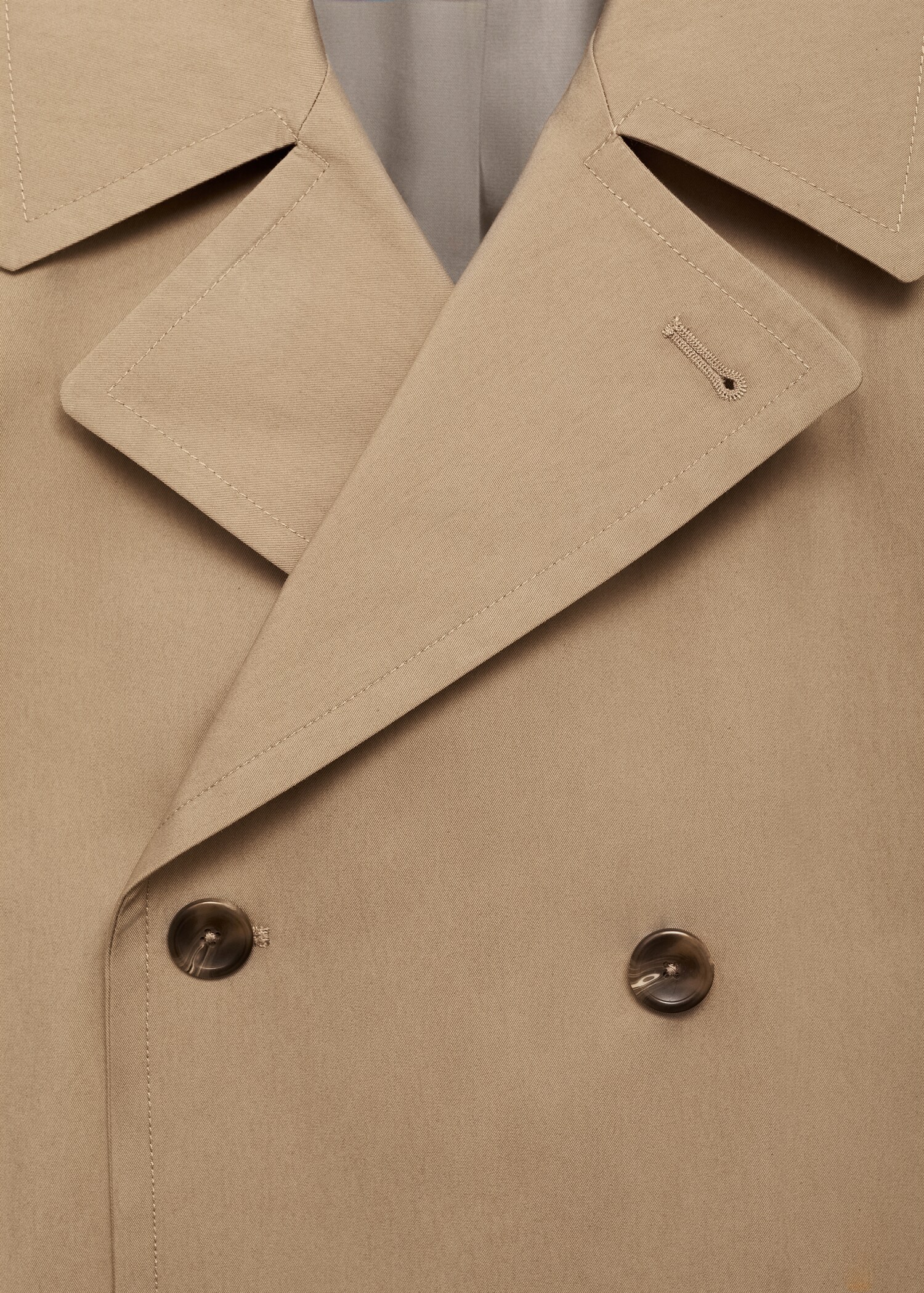 Short cotton trench coat - Details of the article 8