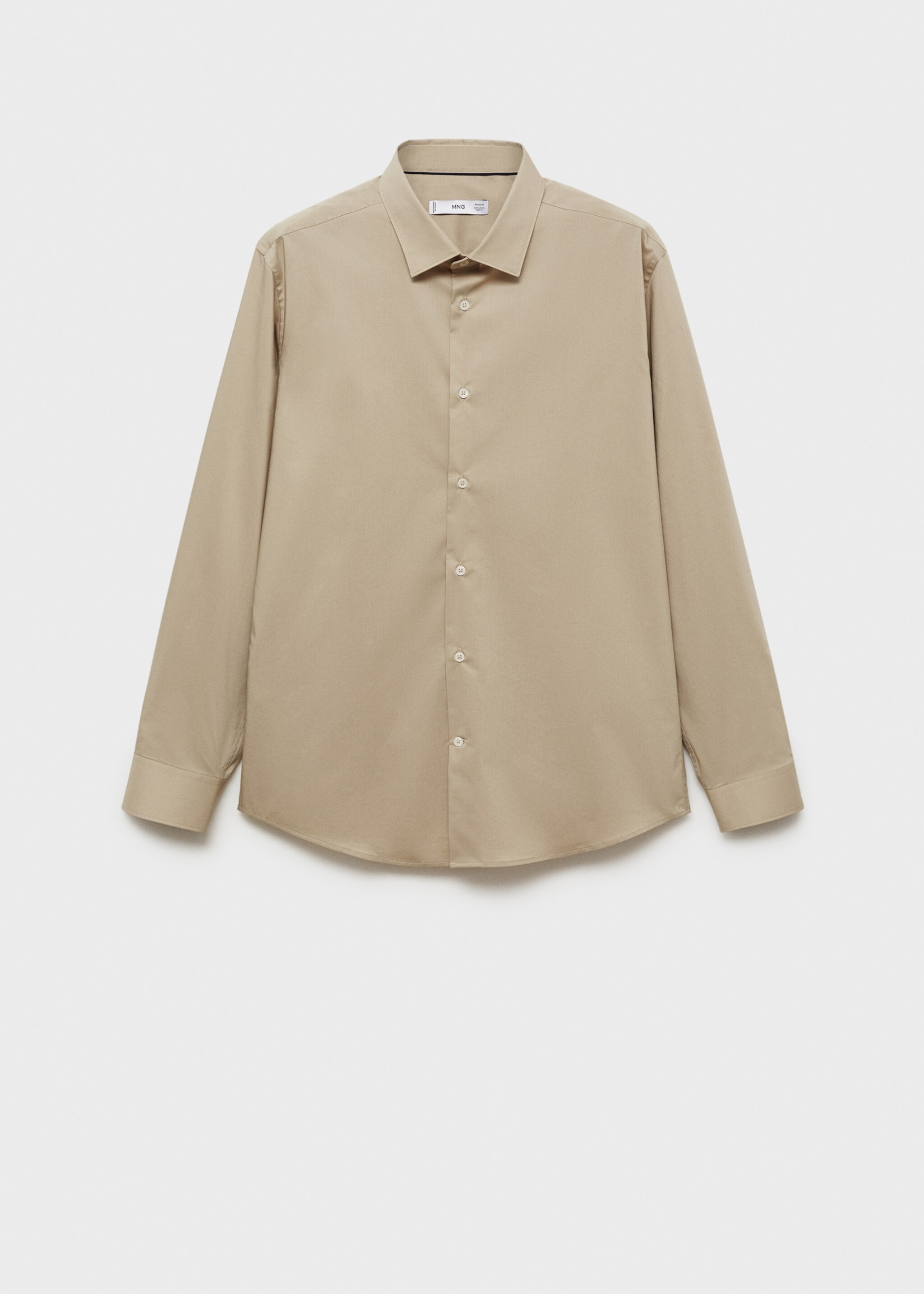 Camicia regular-fit cotone stretch - Articolo senza modello, Grigio chiaro/pastello. Ref: 77064436-00.