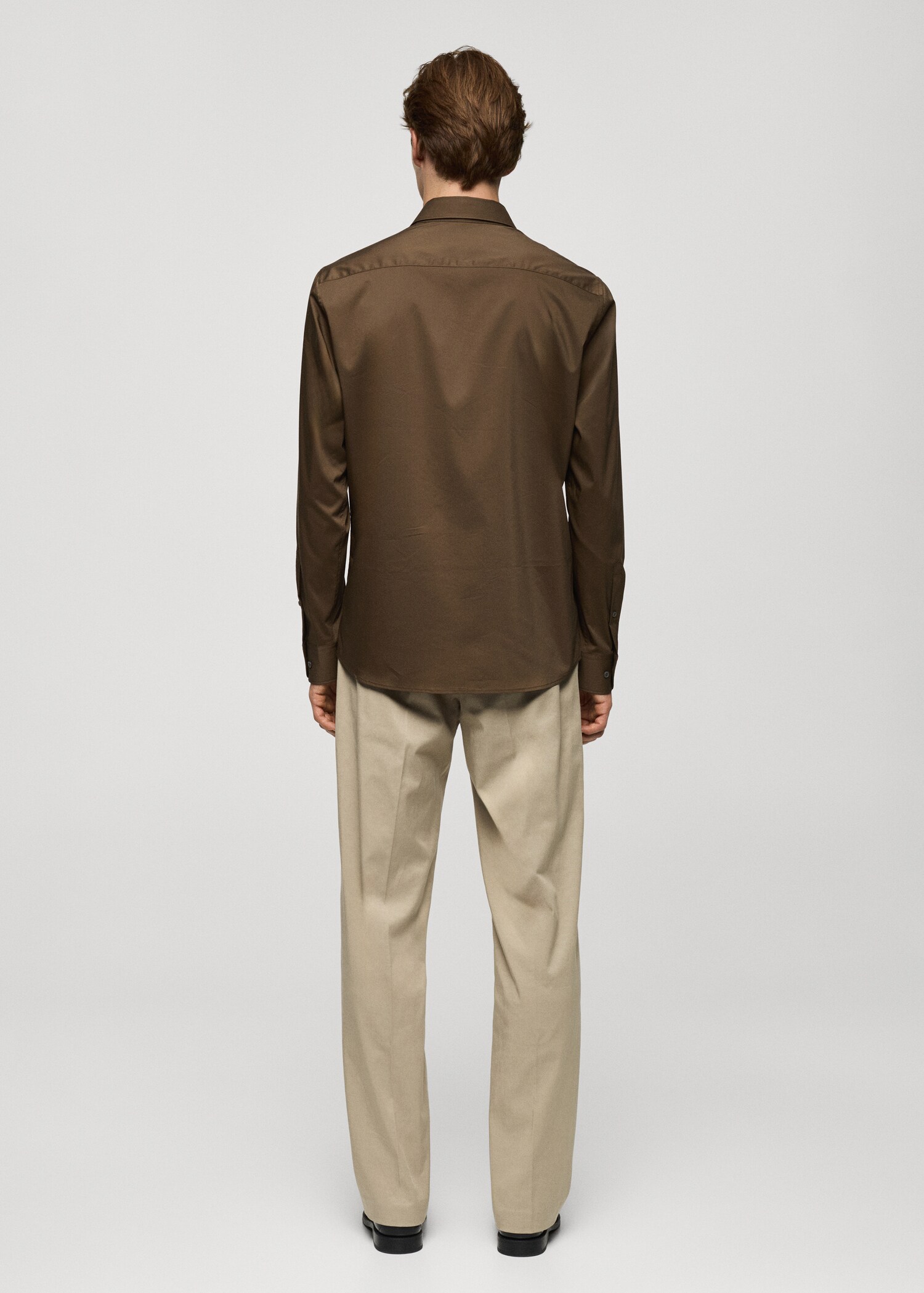 Camisa regular fit cotó stretch - Revers de l'article