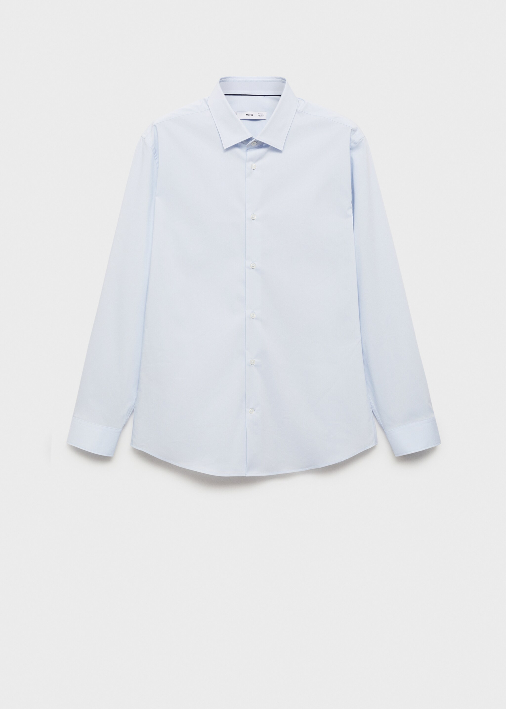 Camicia regular-fit cotone stretch - Articolo senza modello, Celeste. Ref: 77064436-00.