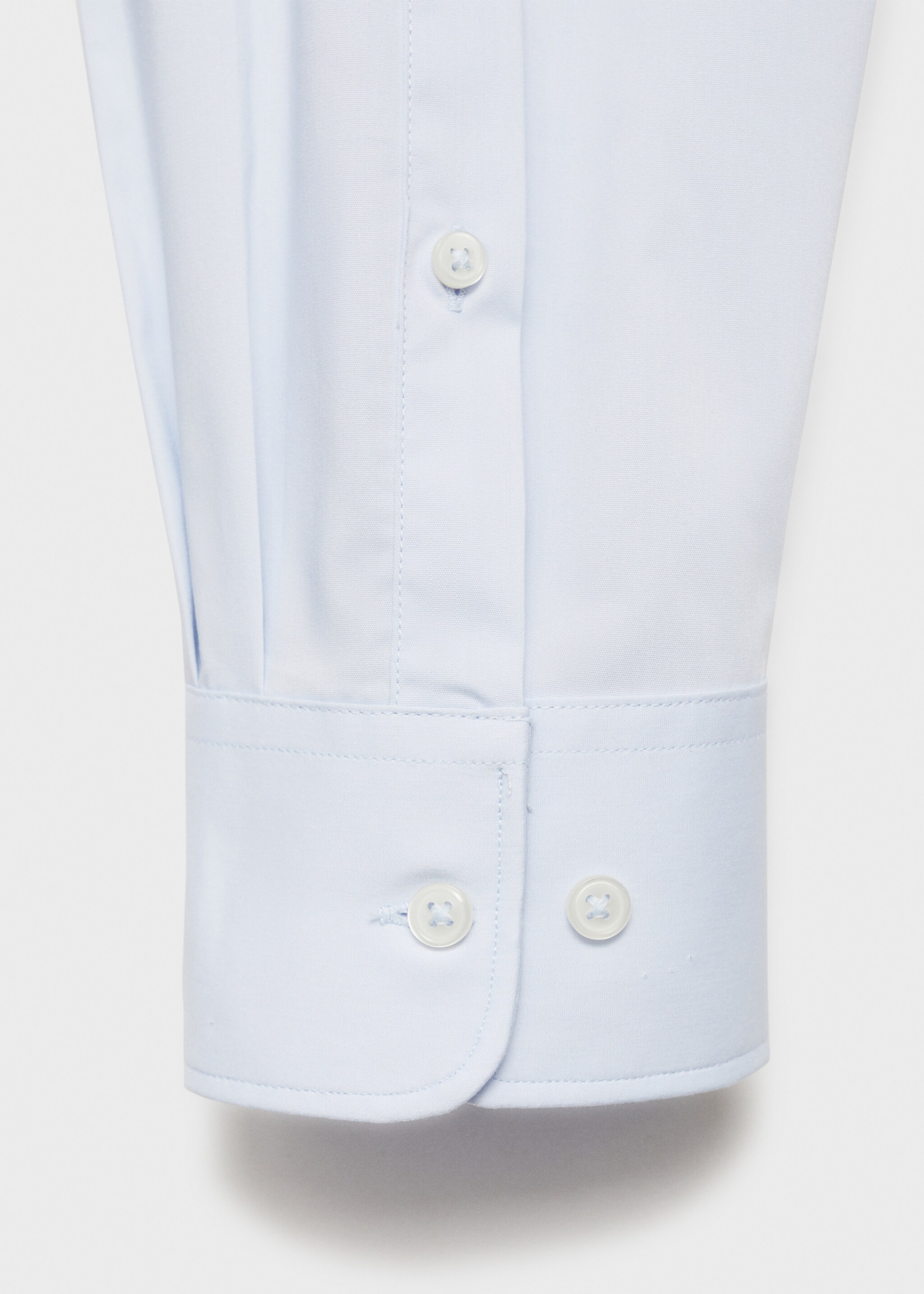 Camicia regular-fit cotone stretch - Dettaglio dell'articolo 0, Celeste. Ref: 77064436-00.