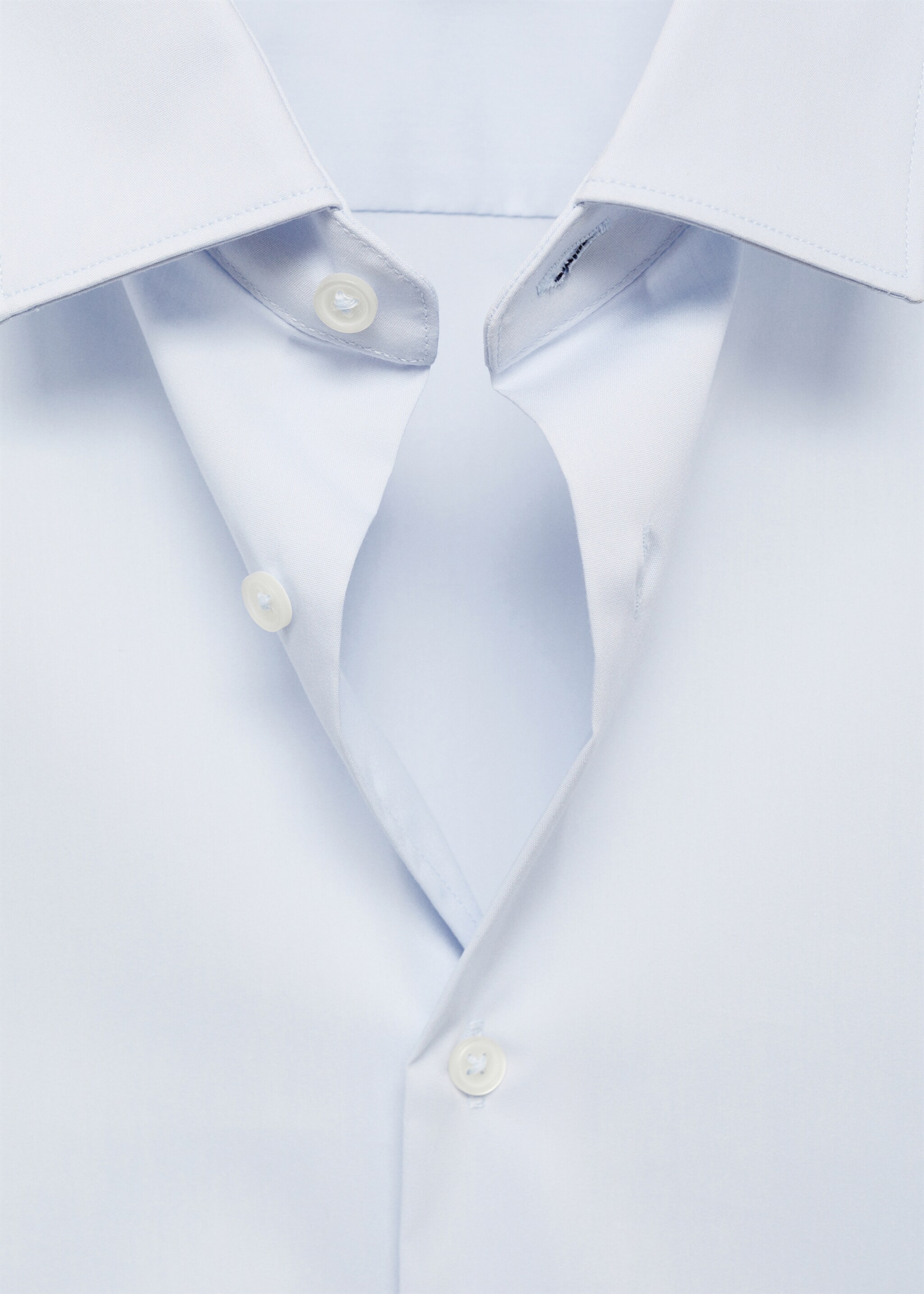 Camicia regular-fit cotone stretch - Dettaglio dell'articolo 8, Celeste. Ref: 77064436-00.