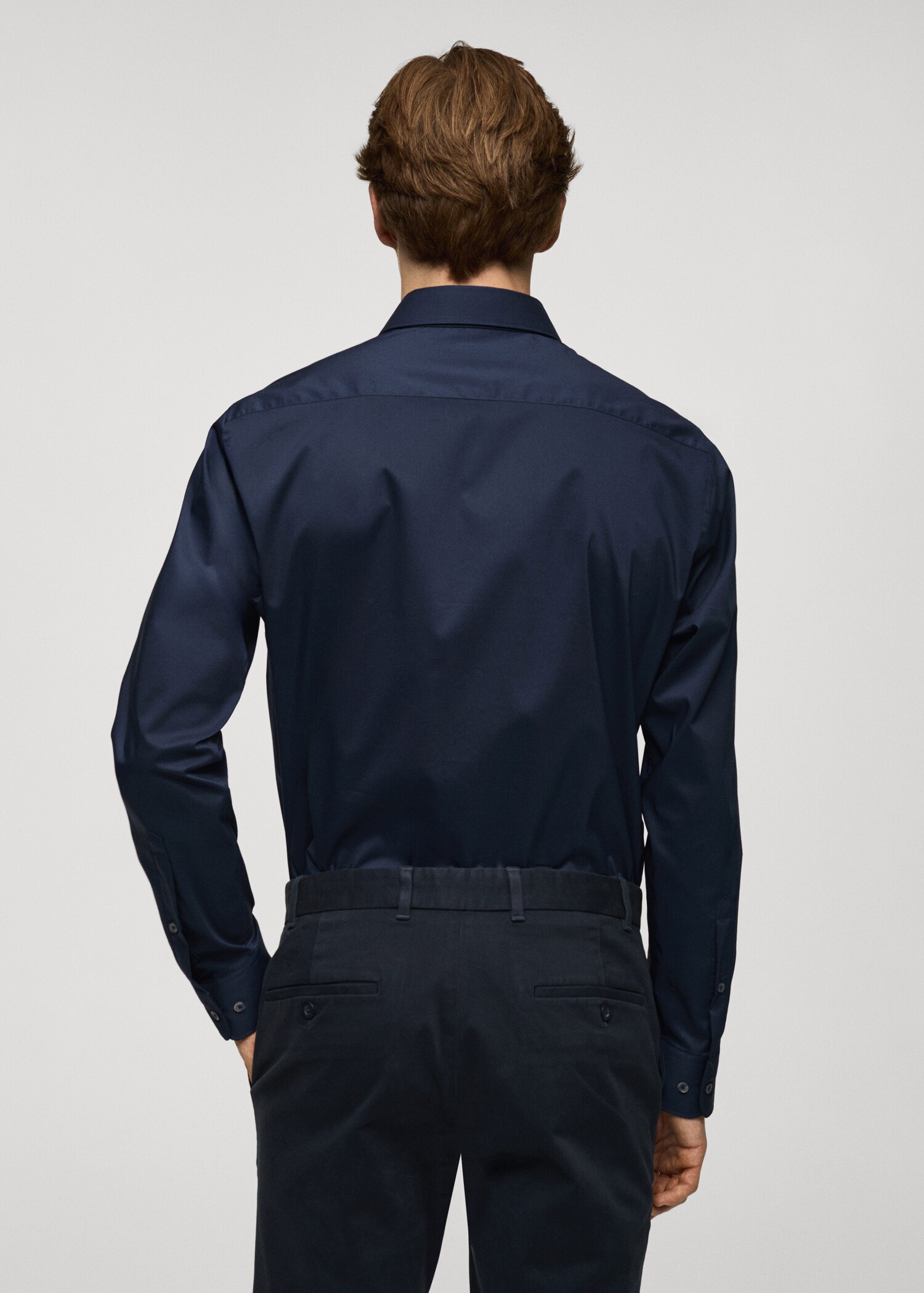 Camisa regular fit cotó stretch - Revers de l'article
