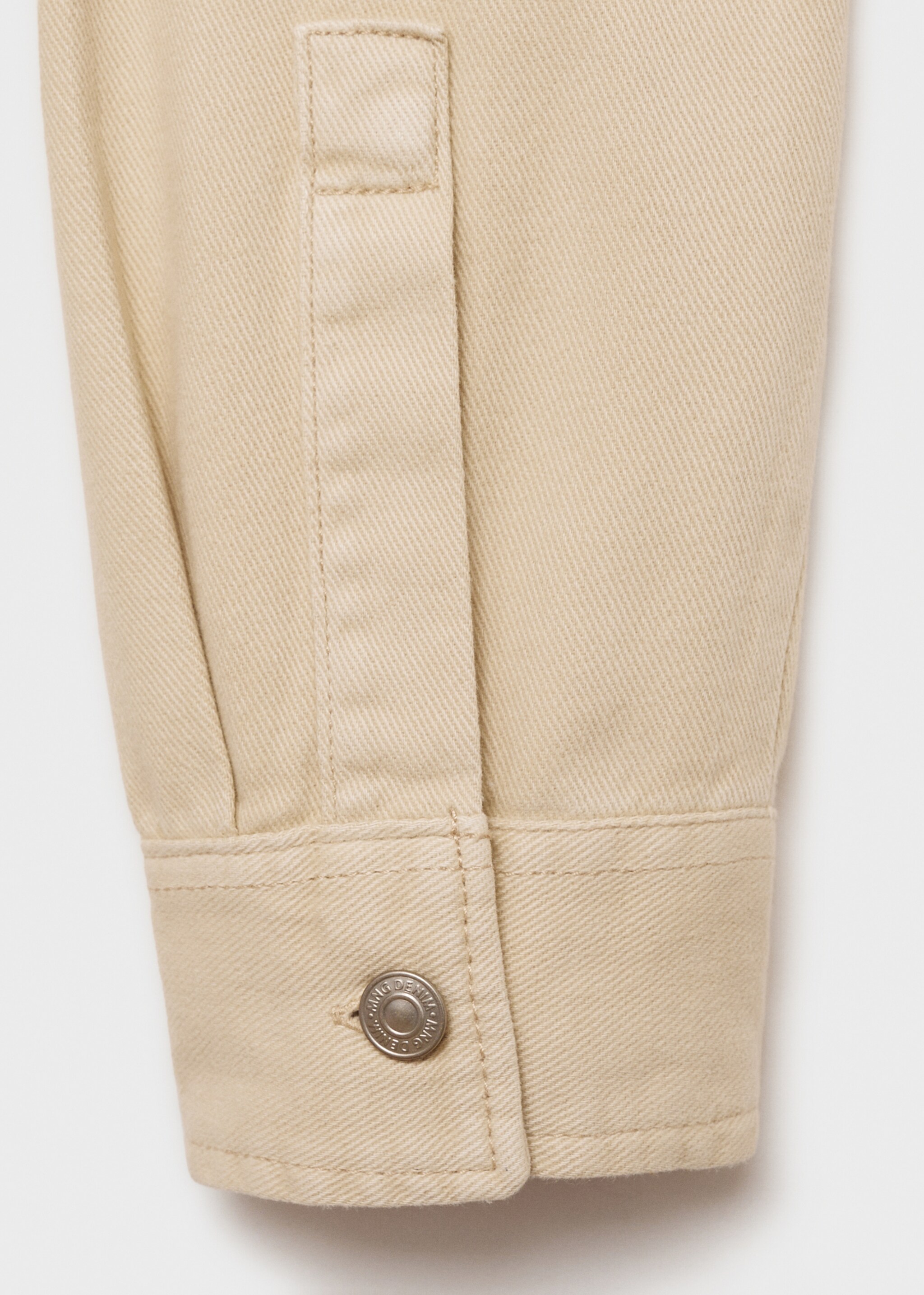 Pocket denim overshirt - Details of the article 0, Beige. Ref: 77064440-00.
