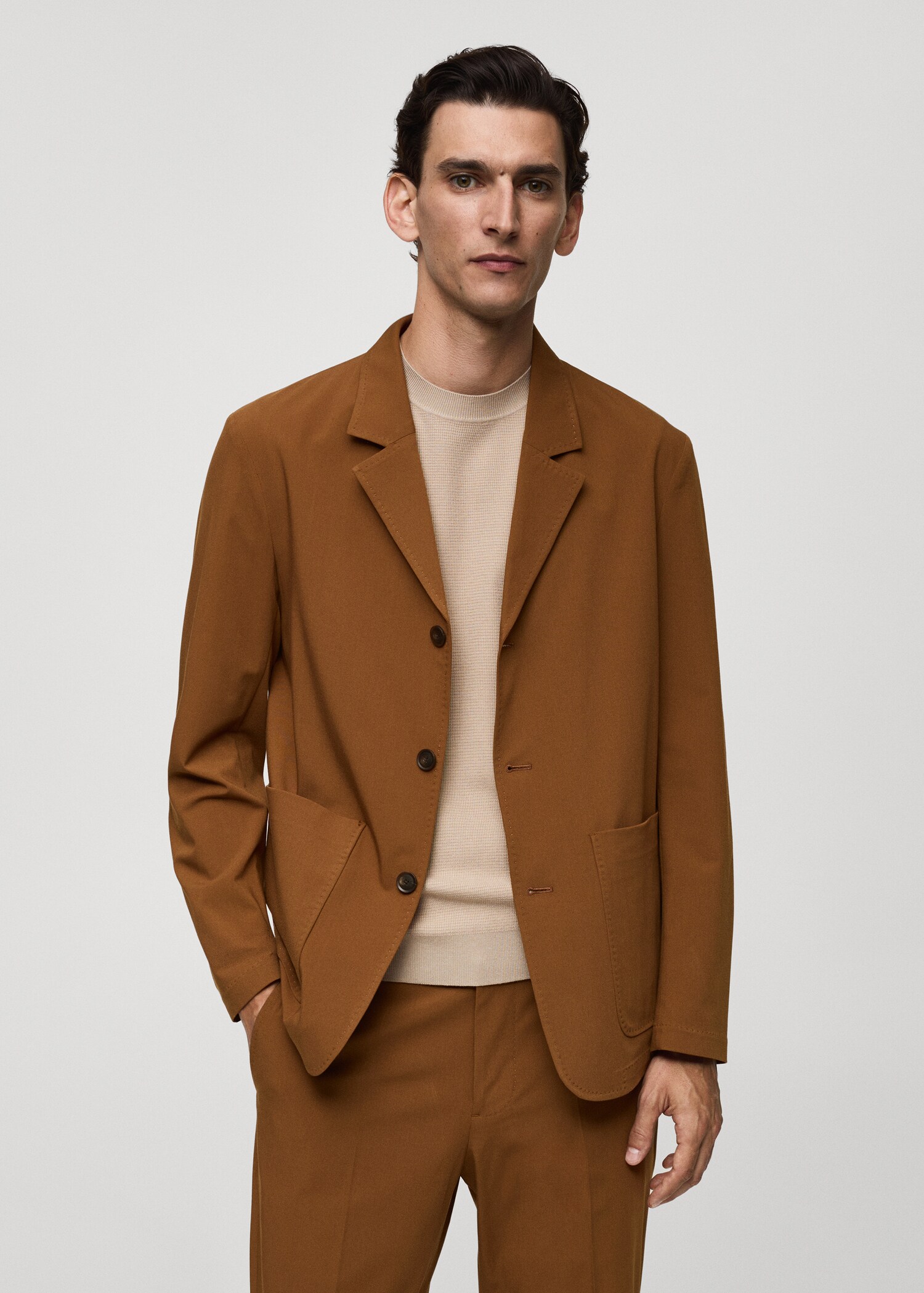 Americana vestit slim fit butxaques - Pla mig