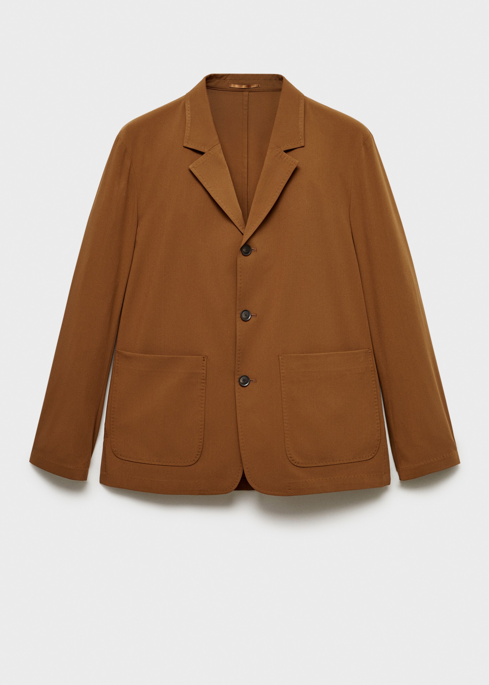 Americana vestit slim fit butxaques - Article sense model, Taronja torrat. Ref: 77064444-00.