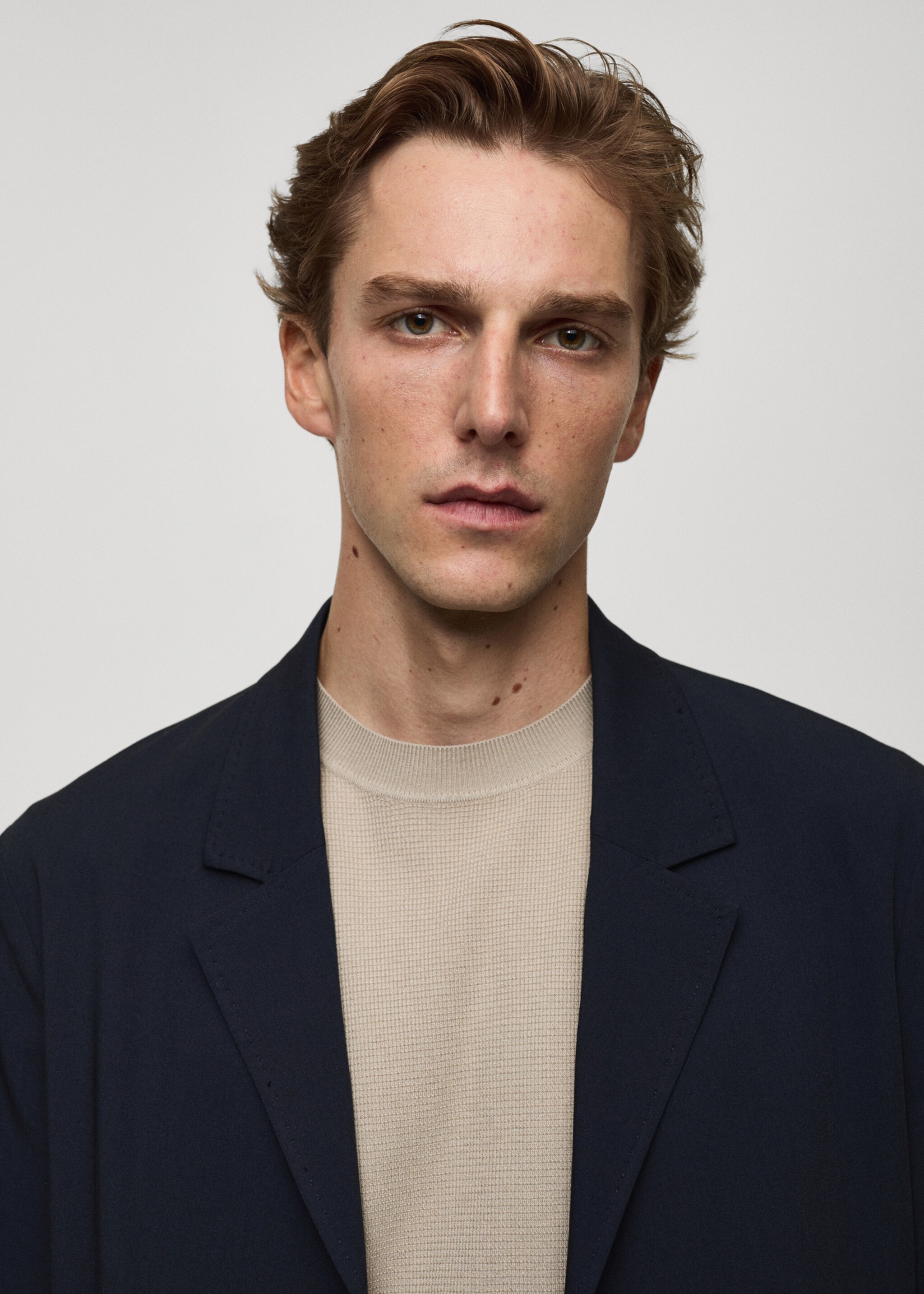 Americana vestit slim fit butxaques - Detall de l'article 1, Blau marí fosc. Ref: 77064444-00.