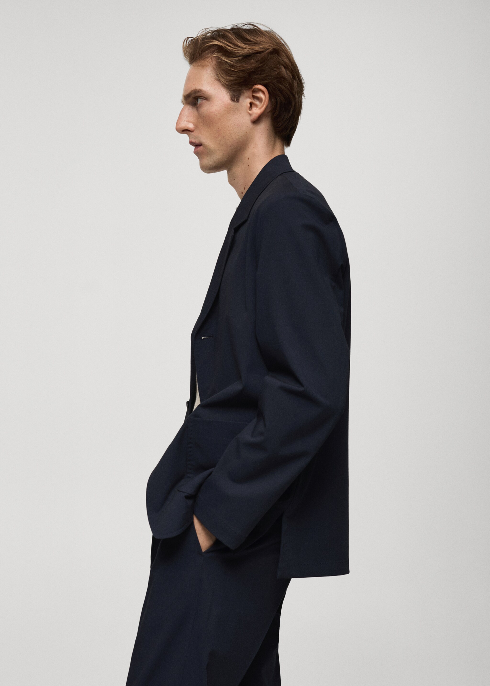 Americana vestit slim fit butxaques - Detall de l'article 2, Blau marí fosc. Ref: 77064444-00.