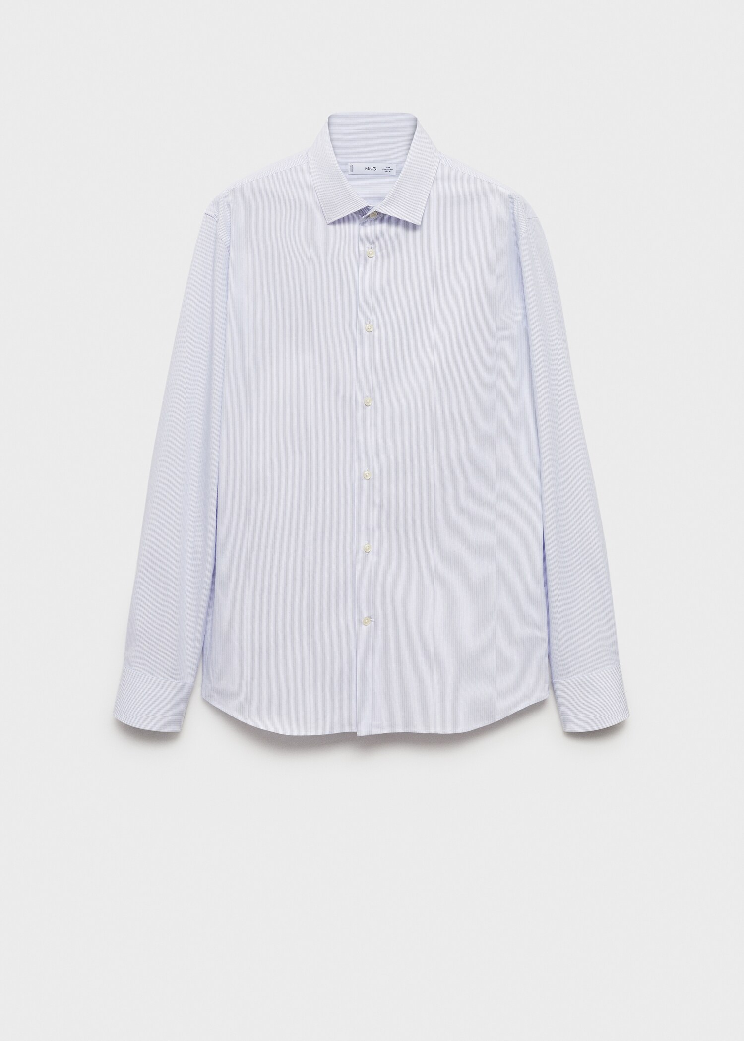 Slim fit fine-striped cotton shirt - Article without model