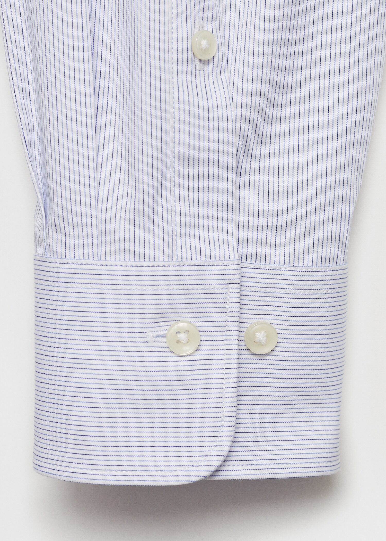 Slim fit fine-striped cotton shirt - Details of the article 0