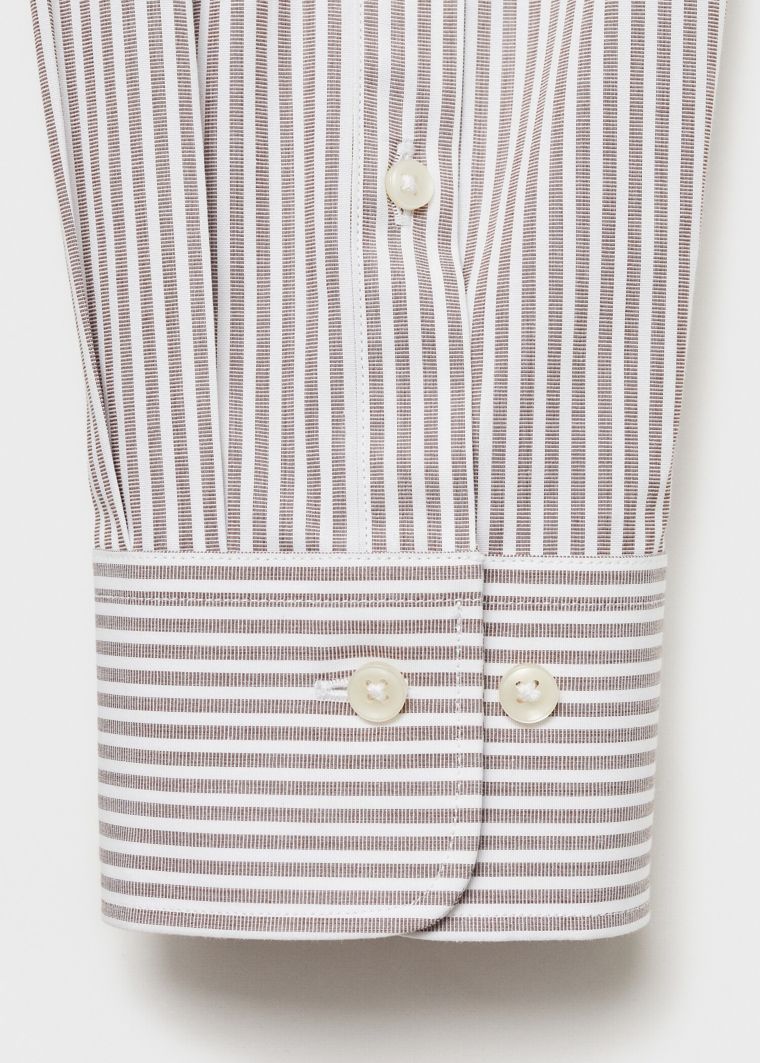 Slim fit fine-striped cotton shirt - Details of the article 0