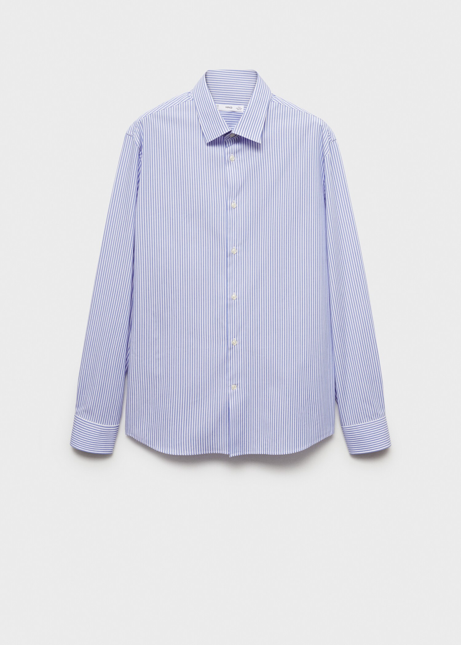 Slim fit fine-striped cotton shirt - Article without model