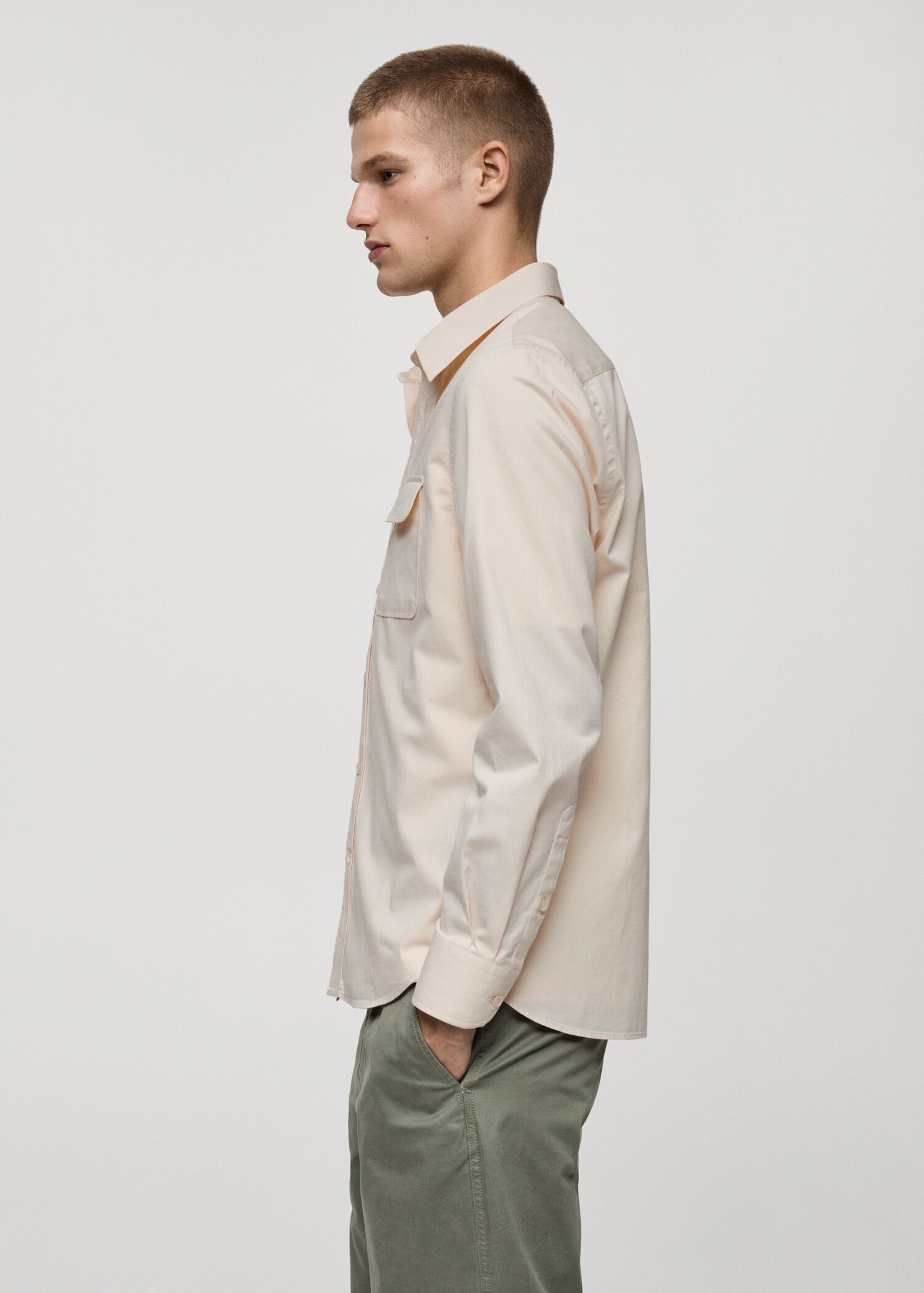 Sobrecamisa twill algodón bolsillos - Detalle del artículo 2