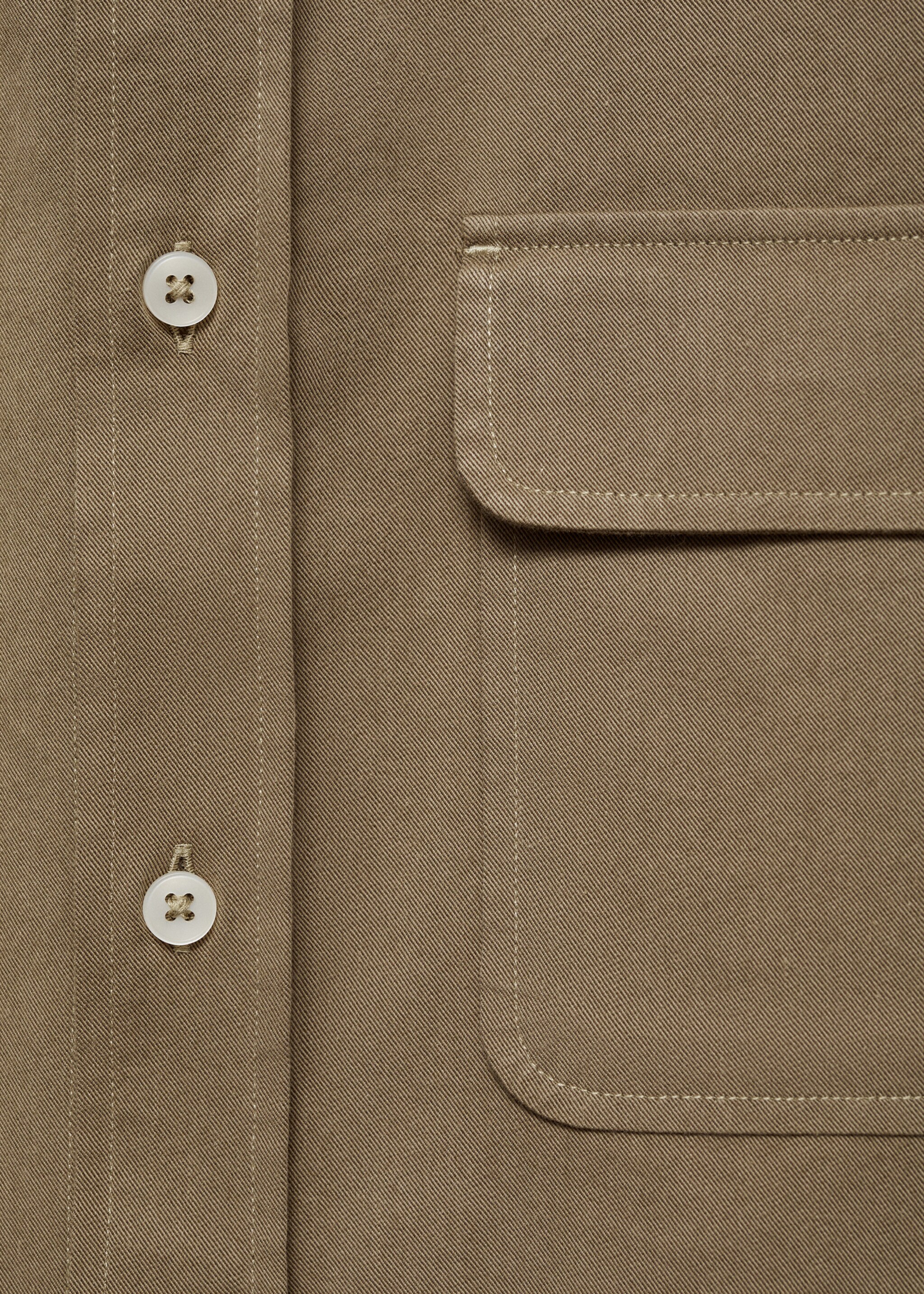 Sobrecamisa twill algodón bolsillos - Detalle del artículo 0