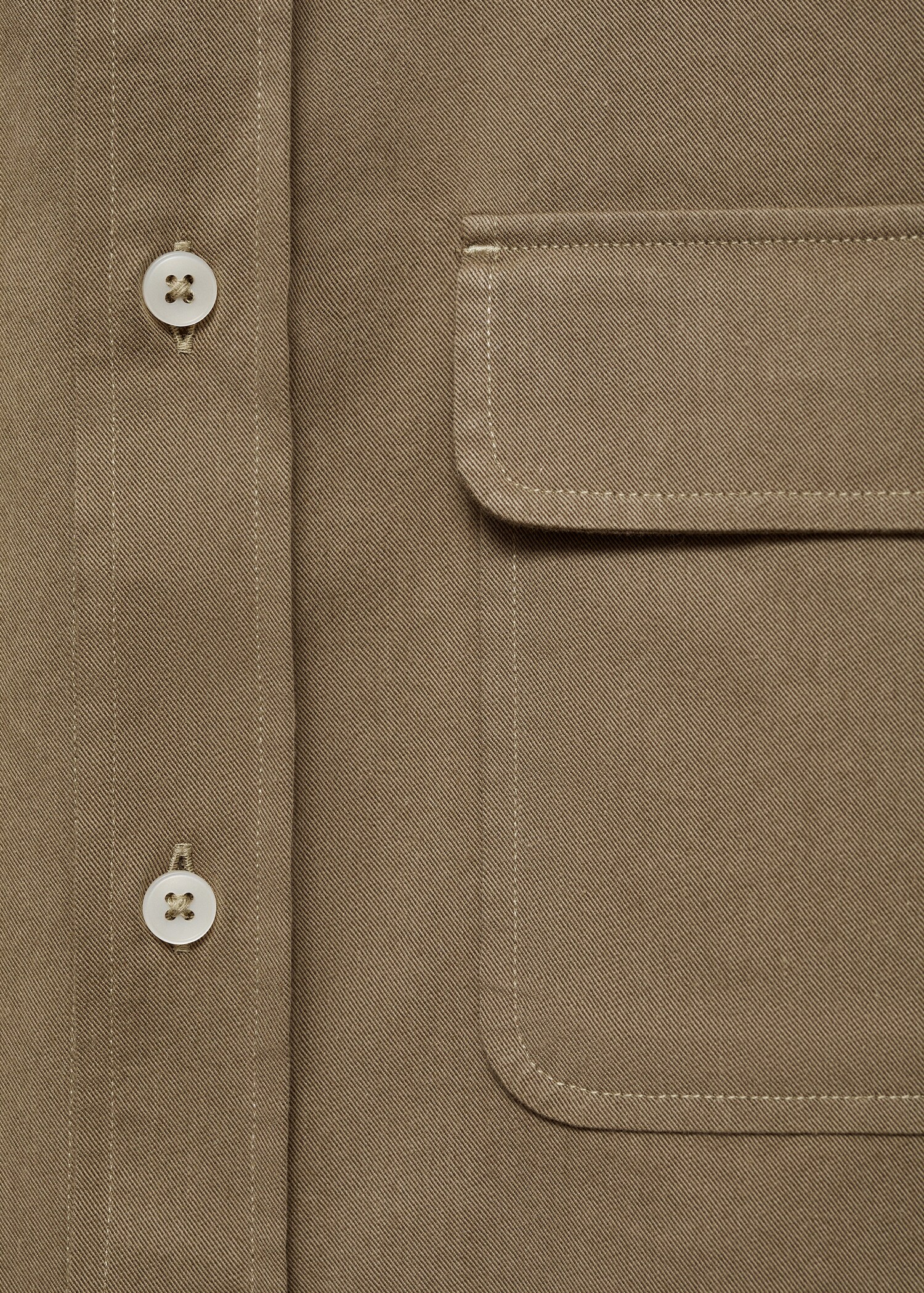 Sobrecamisa twill algodón bolsillos - Detalle del artículo 0