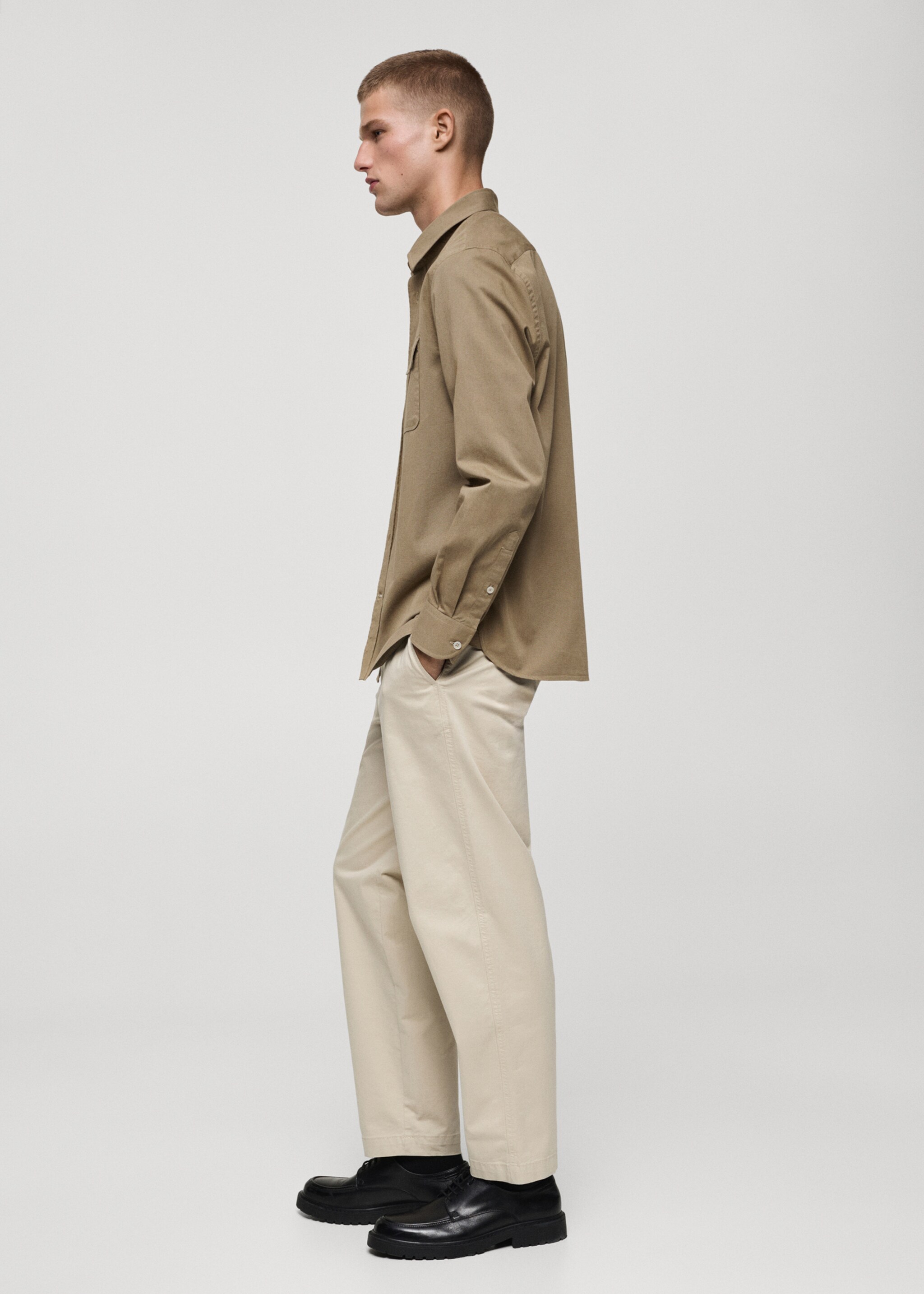 Sobrecamisa twill algodón bolsillos - Detalle del artículo 2