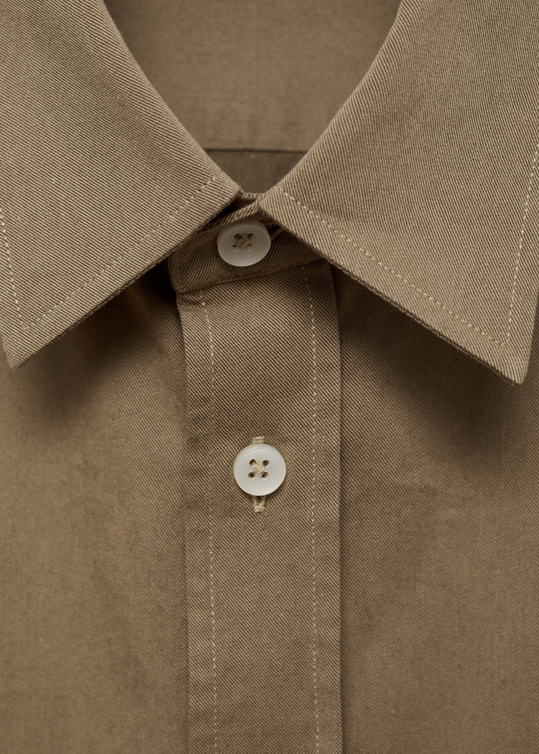 Sobrecamisa twill algodón bolsillos - Detalle del artículo 8