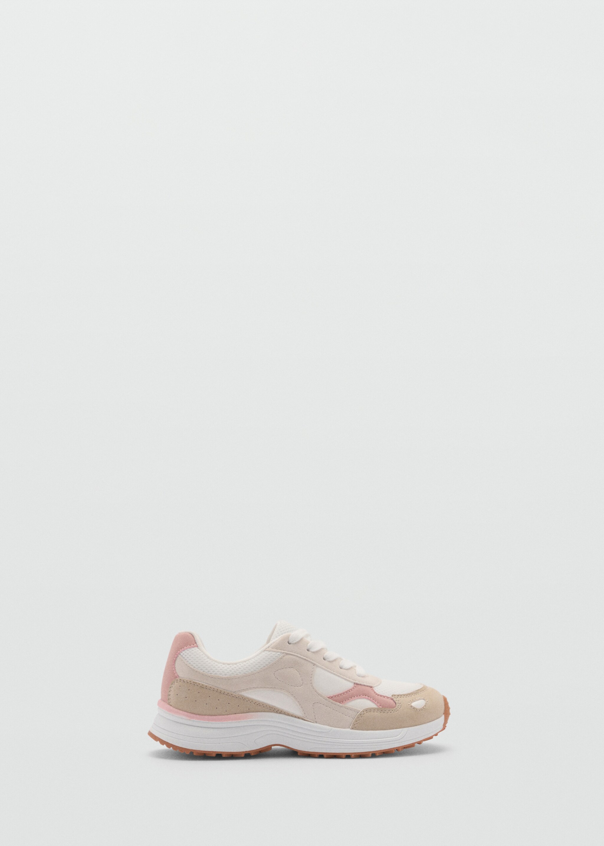 Lace-up mixed sneakers - Article without model, Pale Pink. Ref: 77064758-00.