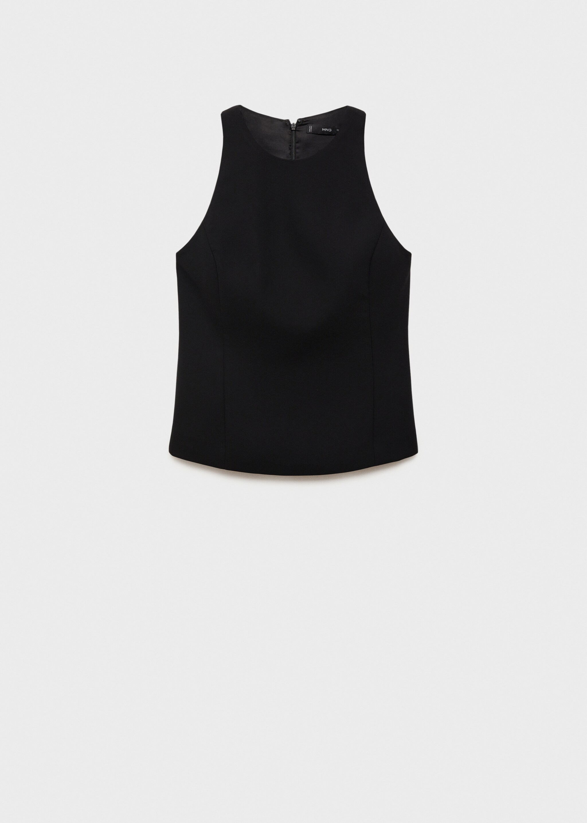 Crop top bretelles larges - Article sans modèle, Noir. Ref: 77064766-00.