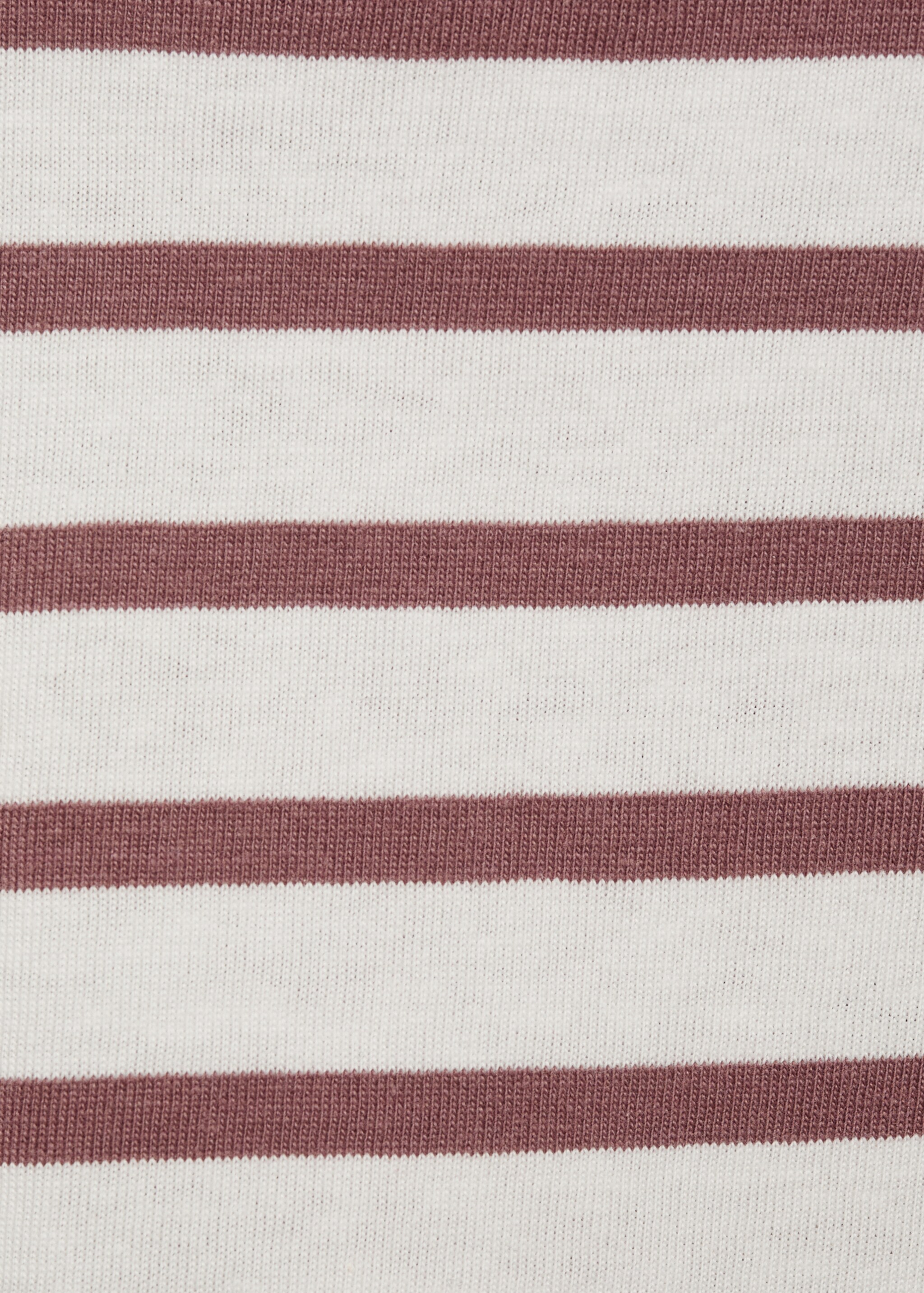 Striped cotton T-shirt - Details of the article 0, Burgundy. Ref: 77064775-00.