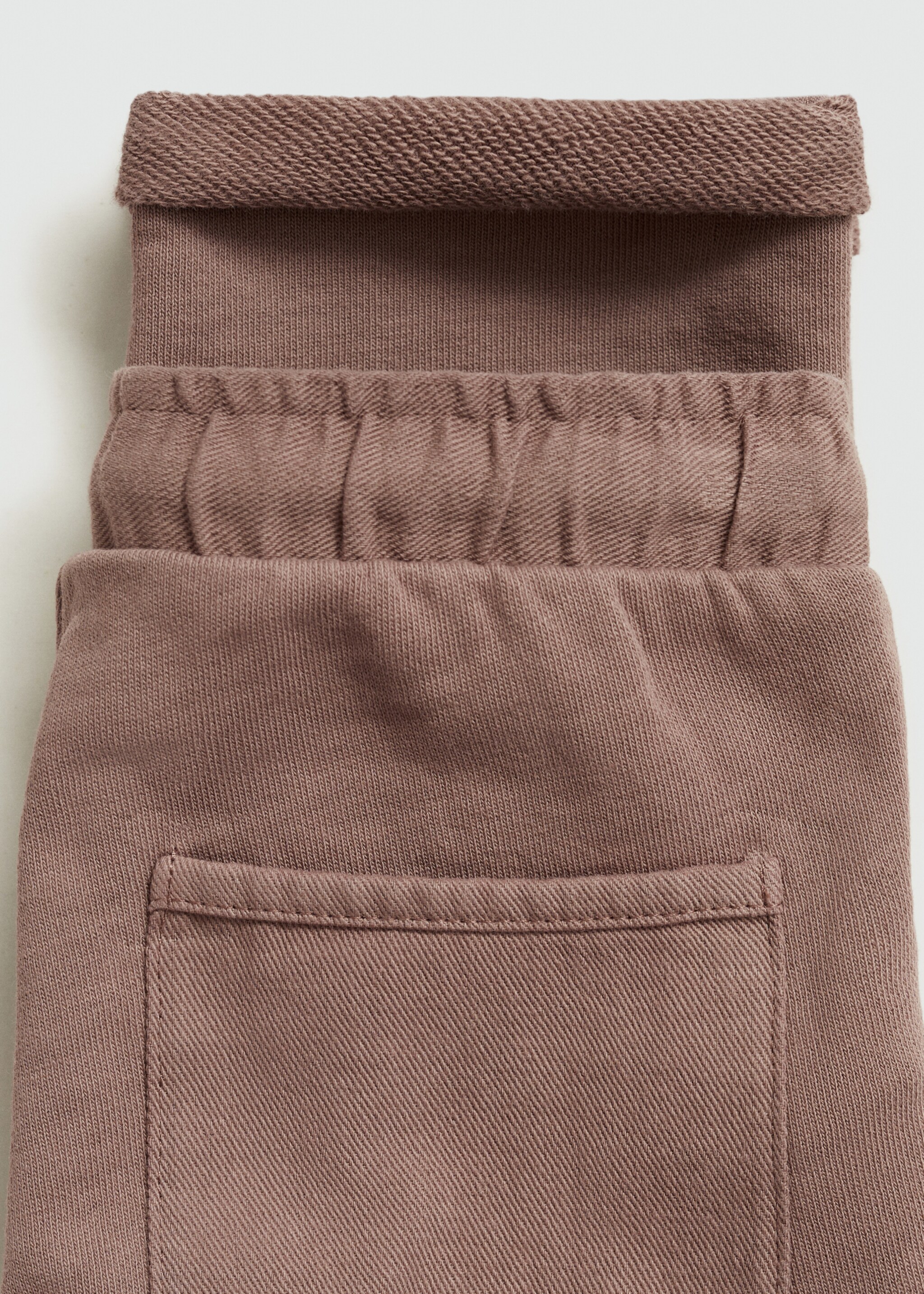Jogger-Hose aus Baumwolle - Detail des Artikels 0, Bordeaux. Ref: 77064777-00.