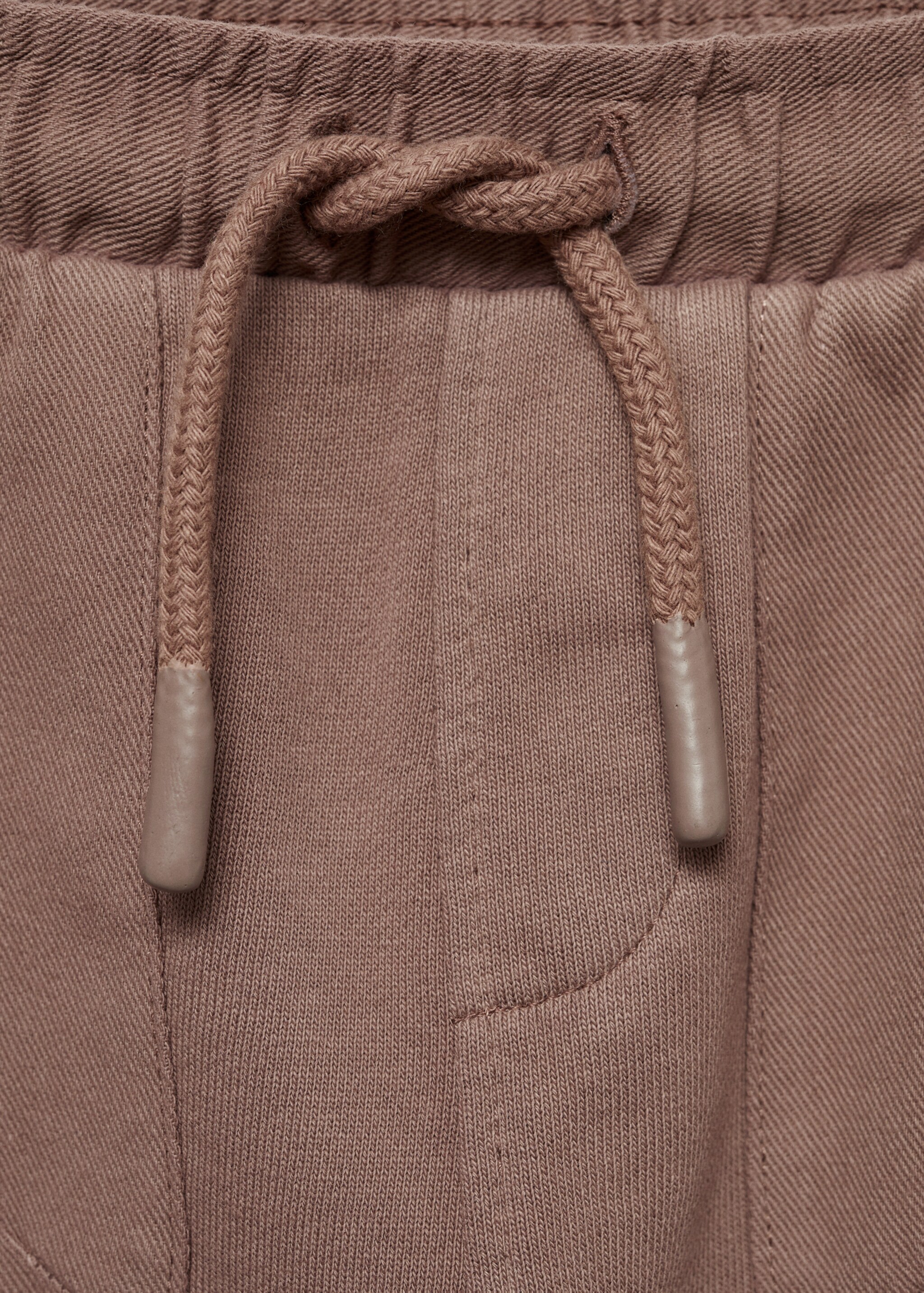 Jogger-Hose aus Baumwolle - Detail des Artikels 8, Bordeaux. Ref: 77064777-00.