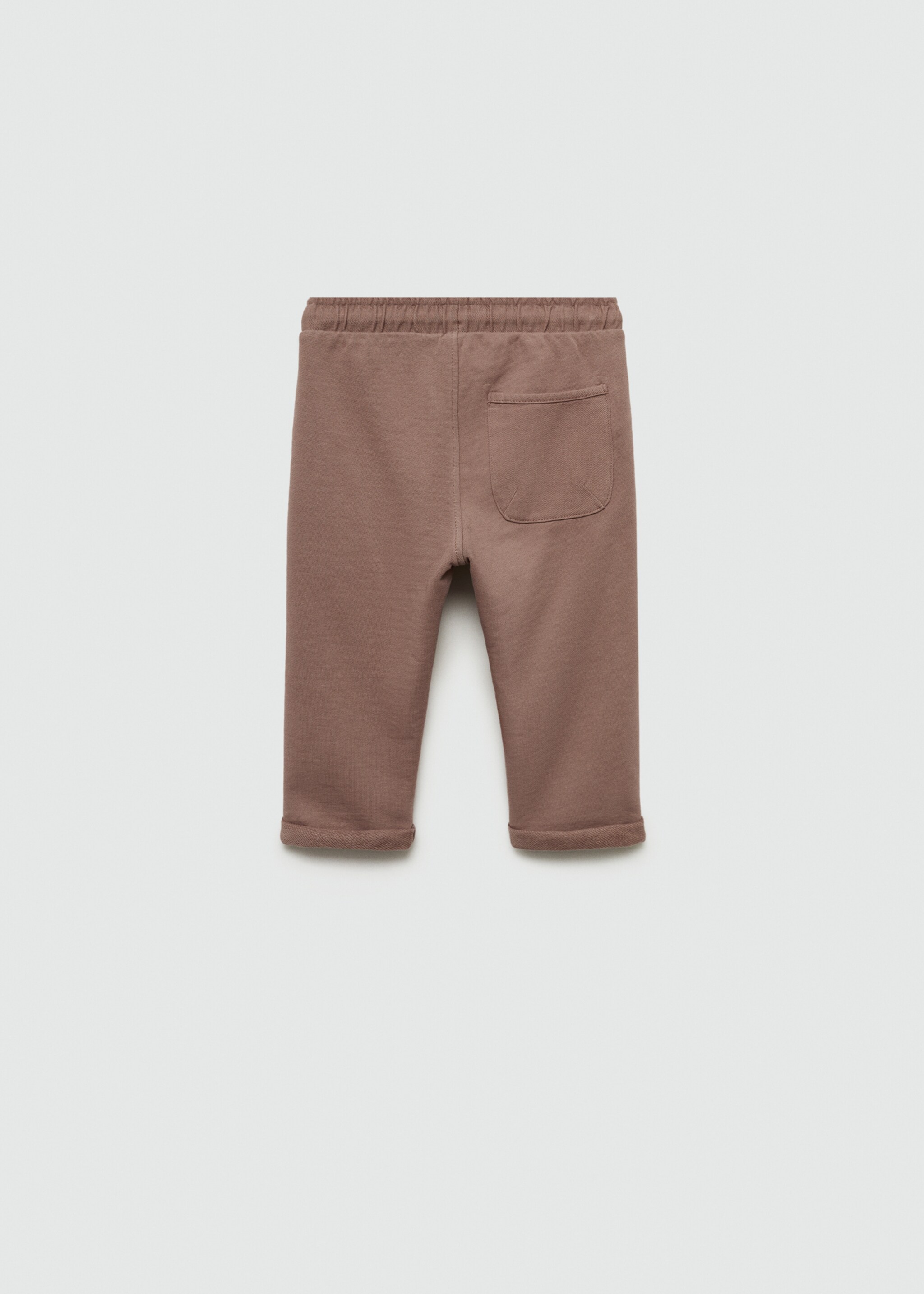 Jogger-Hose aus Baumwolle - Rückseite des Artikels, Bordeaux. Ref: 77064777-00.