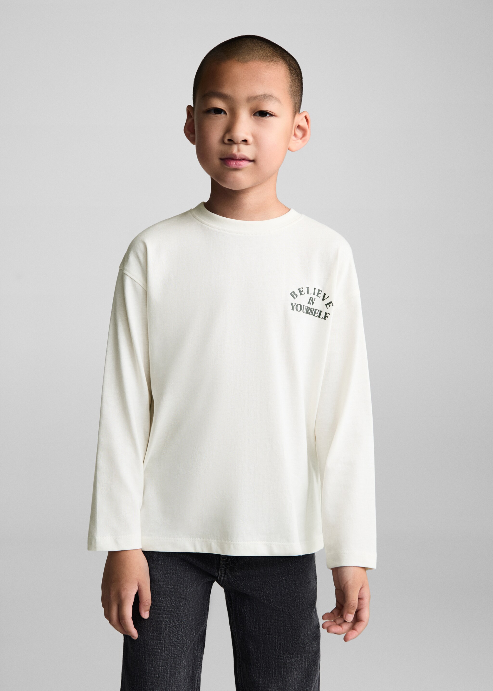 Printed long sleeve t-shirt - Medium plane, Off White. Ref: 77064783-00.