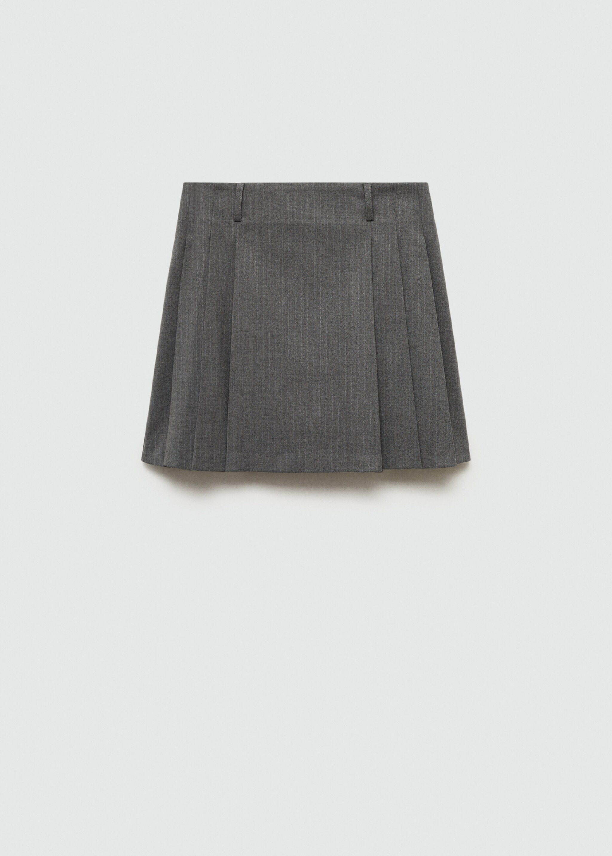 Pinstriped pleated skirt - Article without model, Grey. Ref: 77064786-00.
