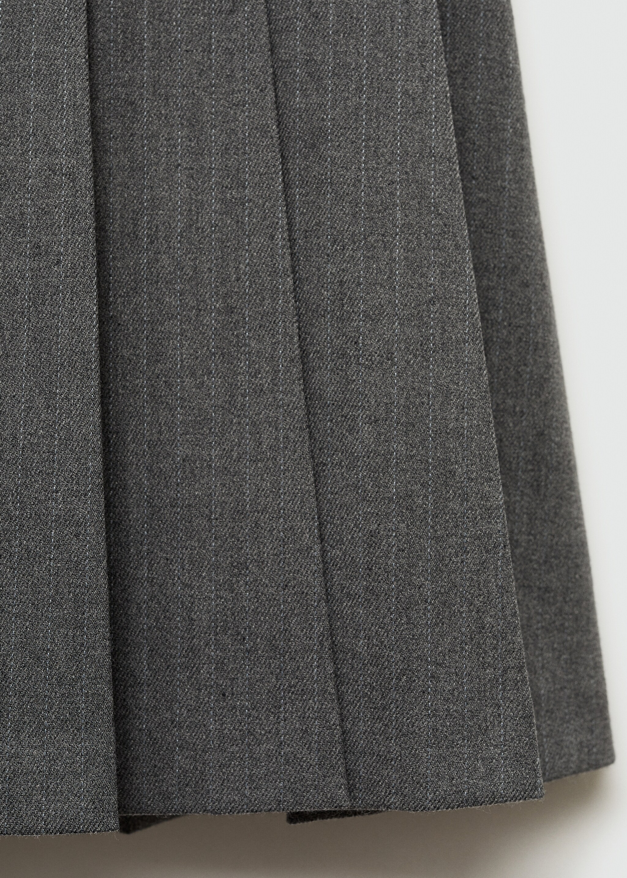 Pinstriped pleated skirt - Details of the article 0, Grey. Ref: 77064786-00.
