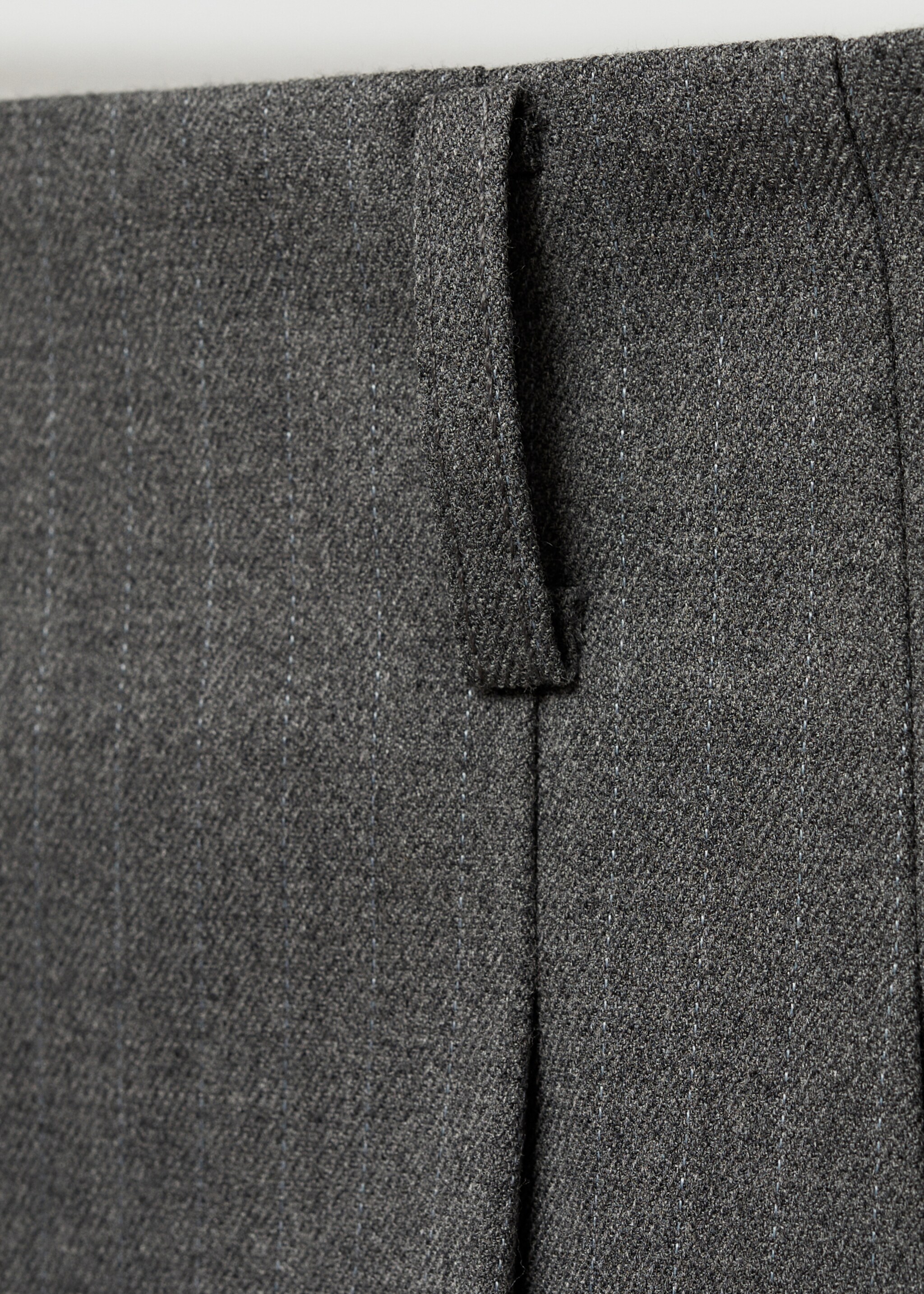 Pinstriped pleated skirt - Details of the article 8, Grey. Ref: 77064786-00.