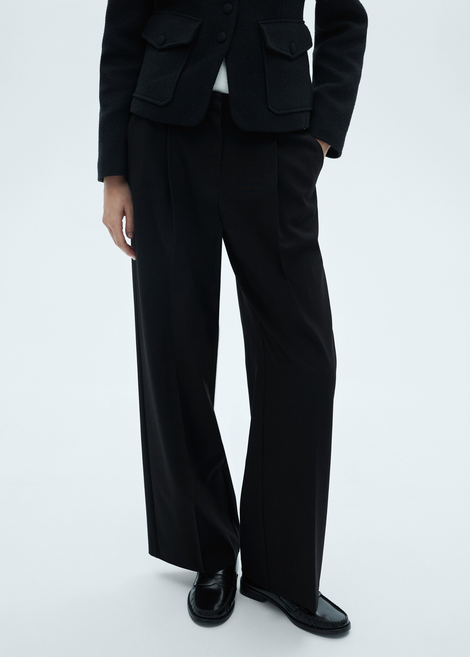 Pantalon pinces wideleg - Plan moyen