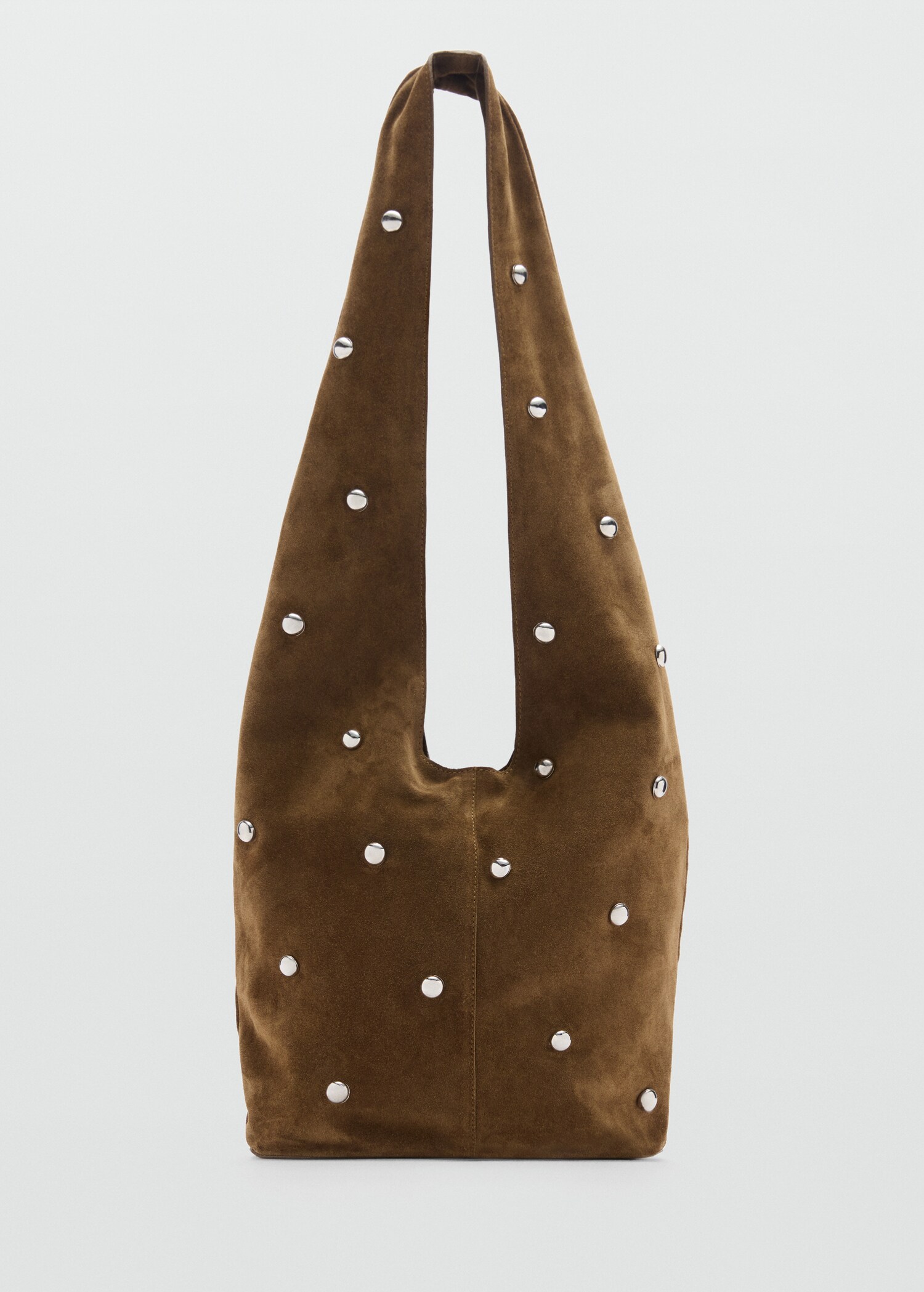 Suede leather studded handbag - Article without model