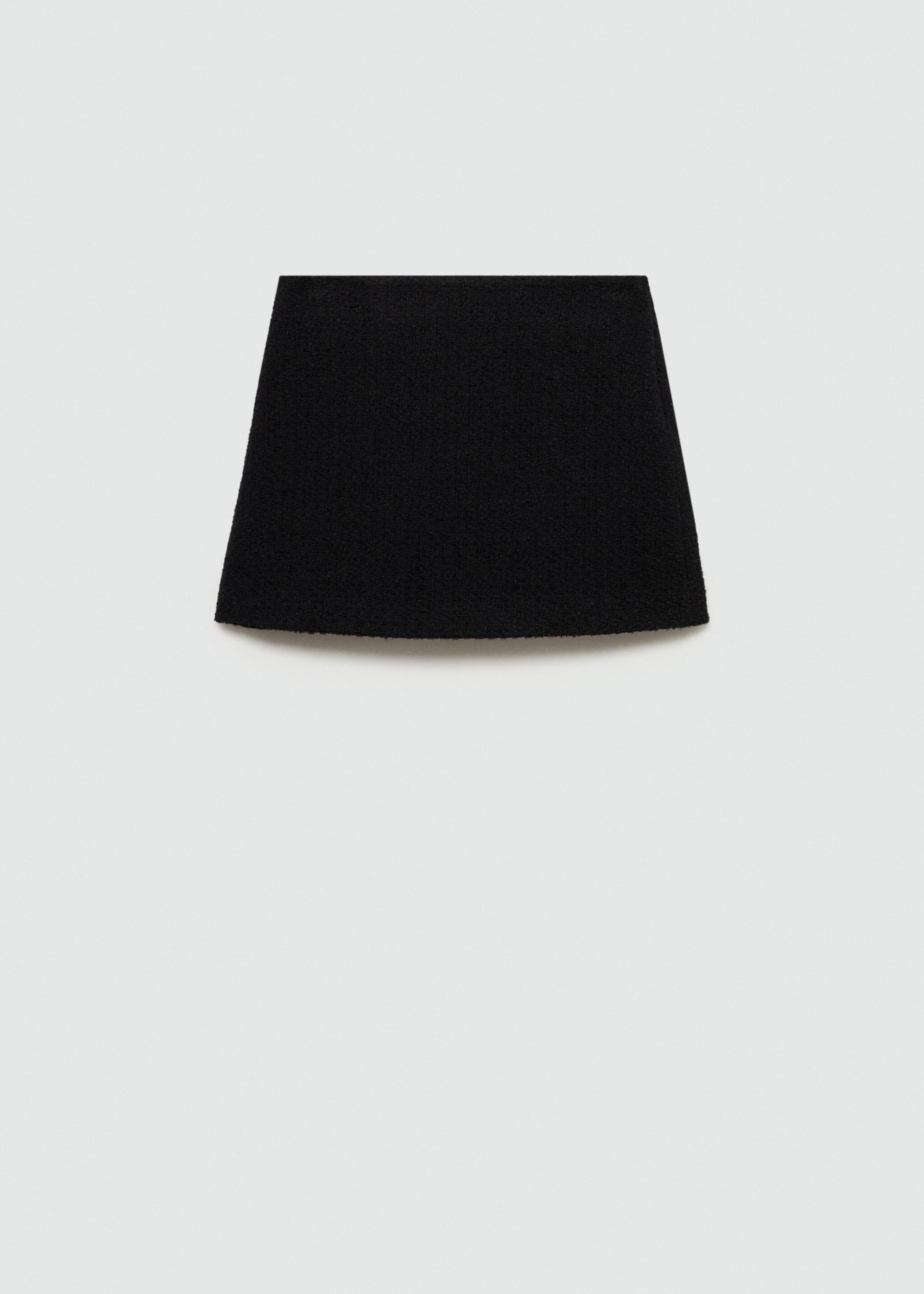 Faldilla curta tweed - Article sense model, Negre. Ref: 77064794-00.