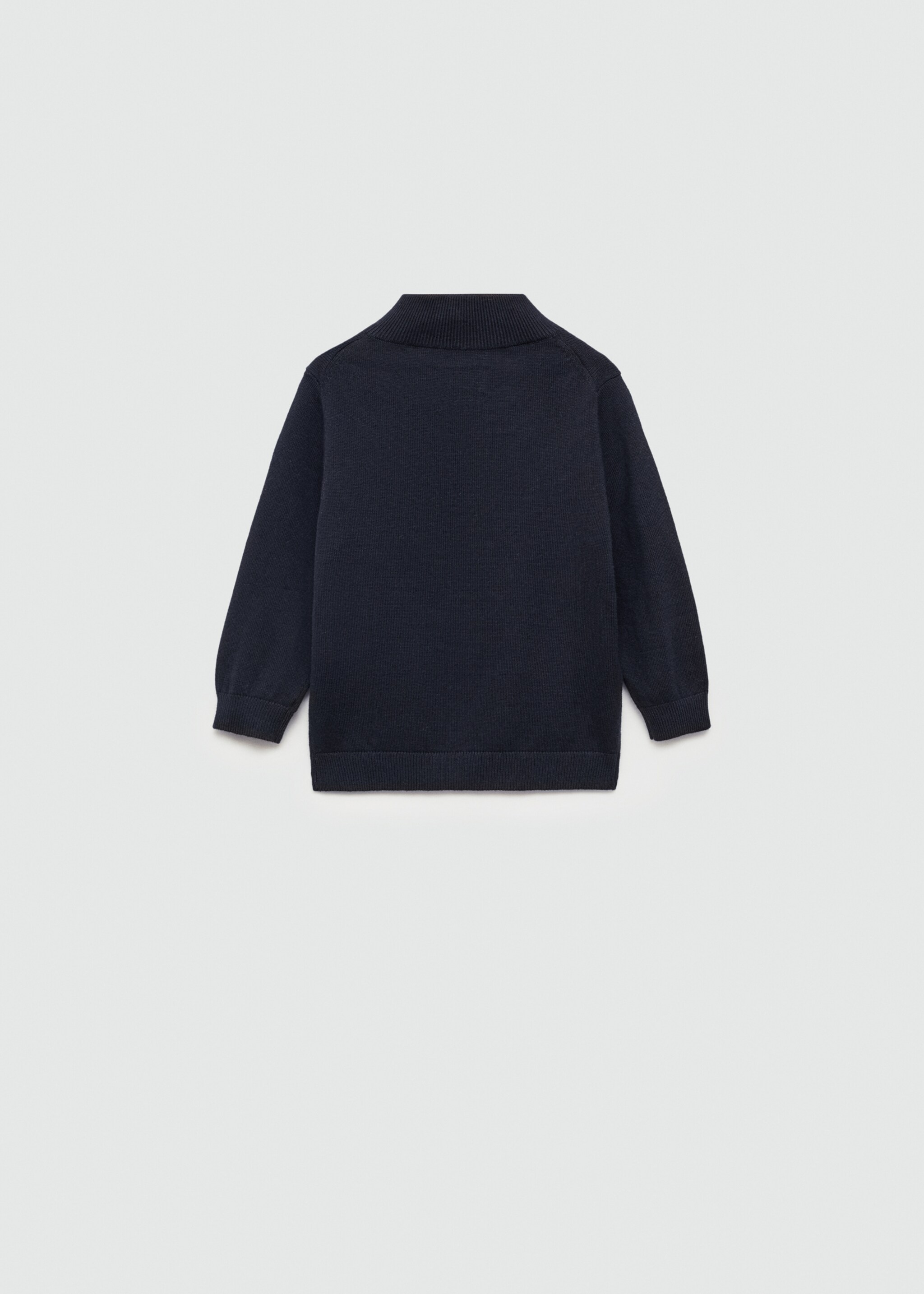 Pullover mit Zip-Kragen - Rückseite des Artikels, Dunkles Marineblau. Ref: 77065146-00.