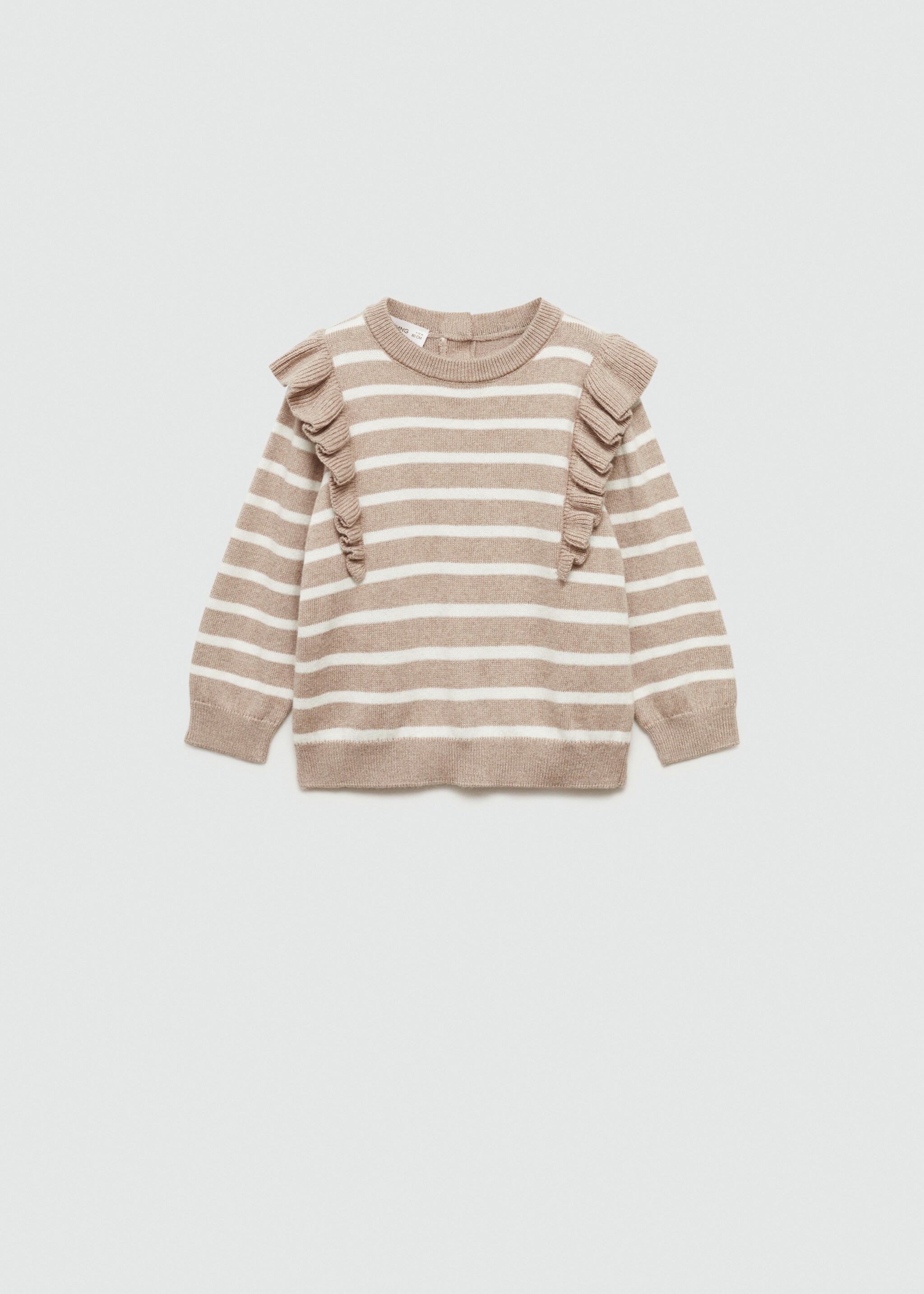 Gestreifter Pullover mit Volantdetails - Artikel ohne Model