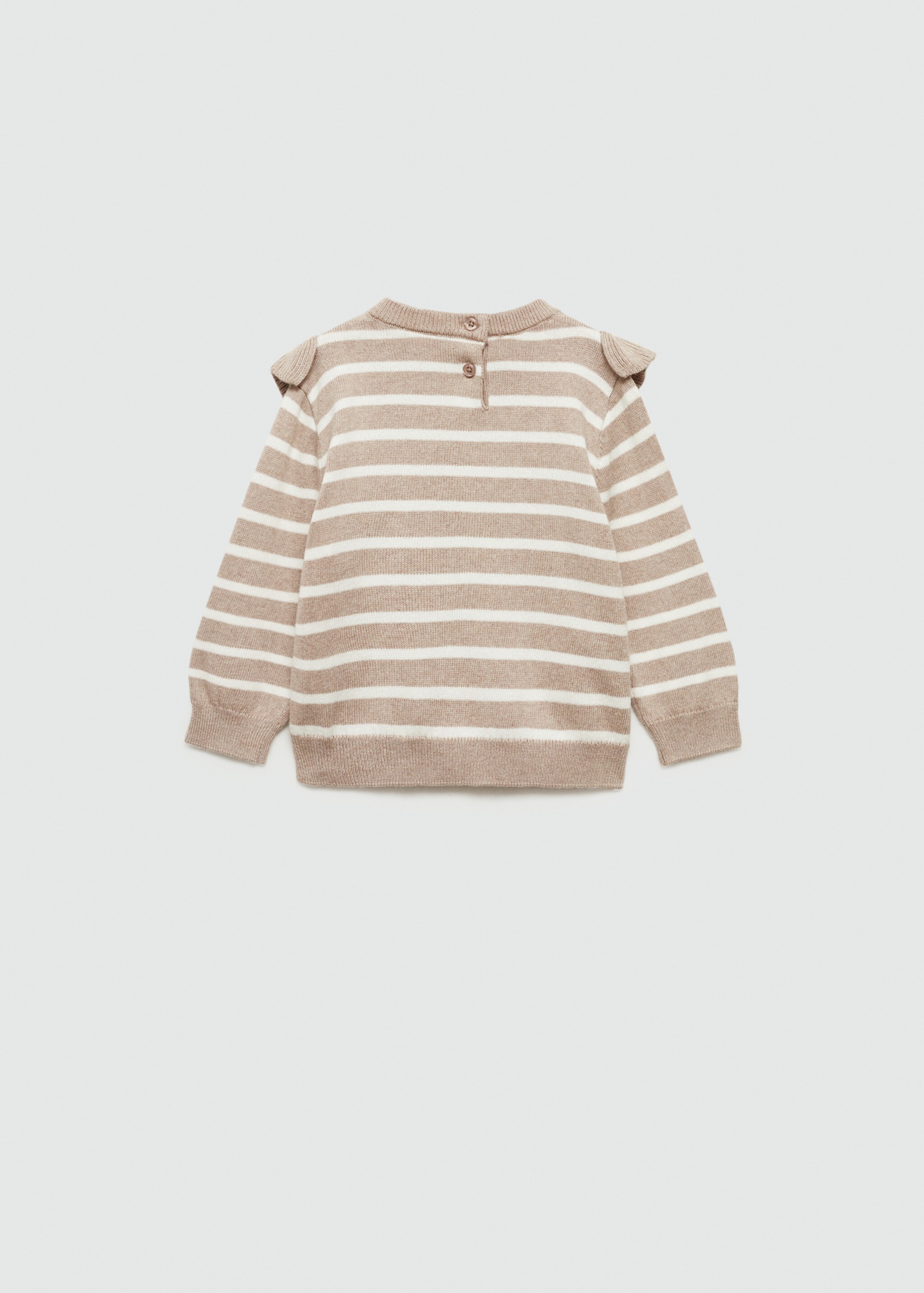 Gestreifter Pullover mit Volantdetails - Rückseite des Artikels