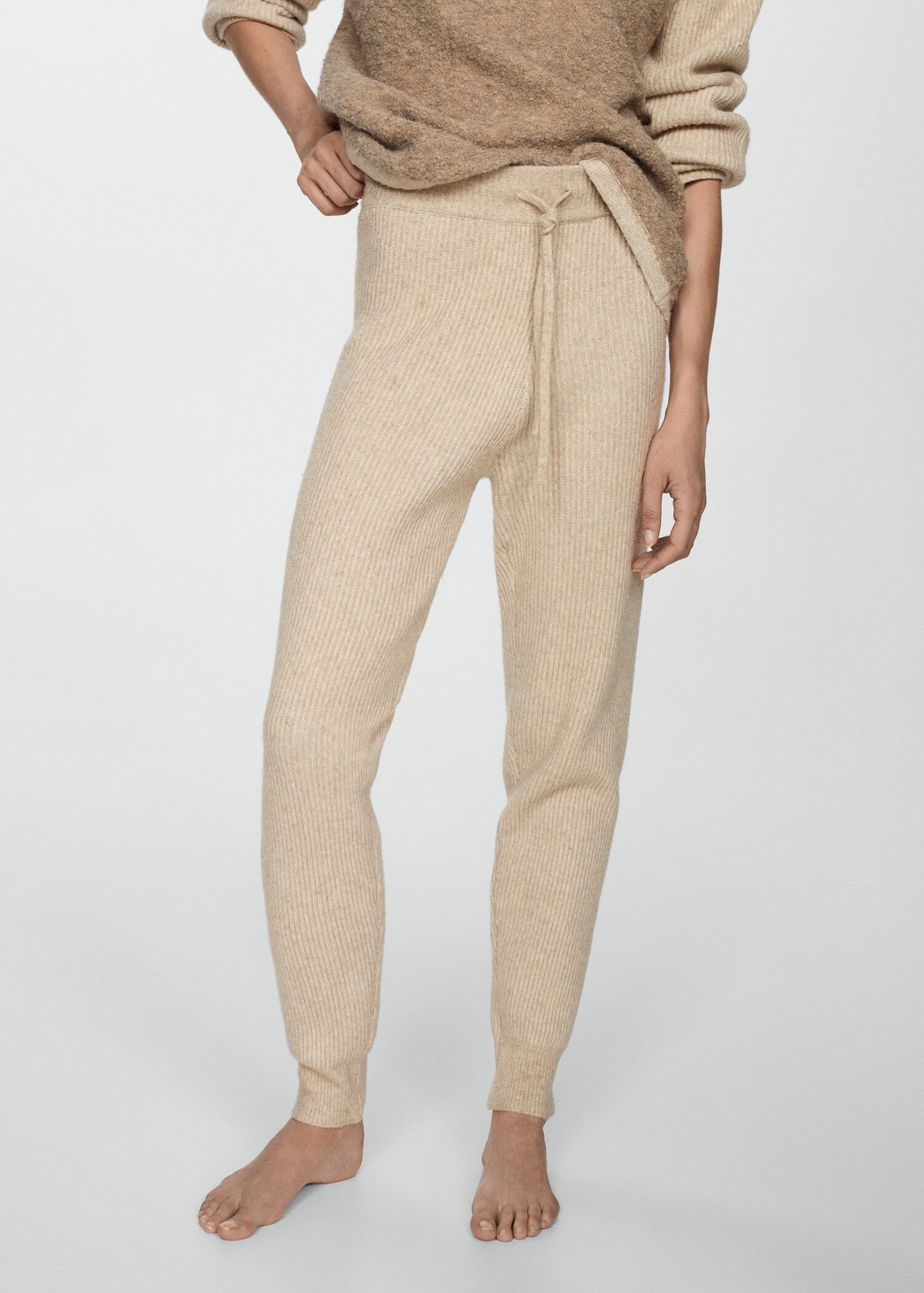 Knit jogger-style trousers - Medium plane