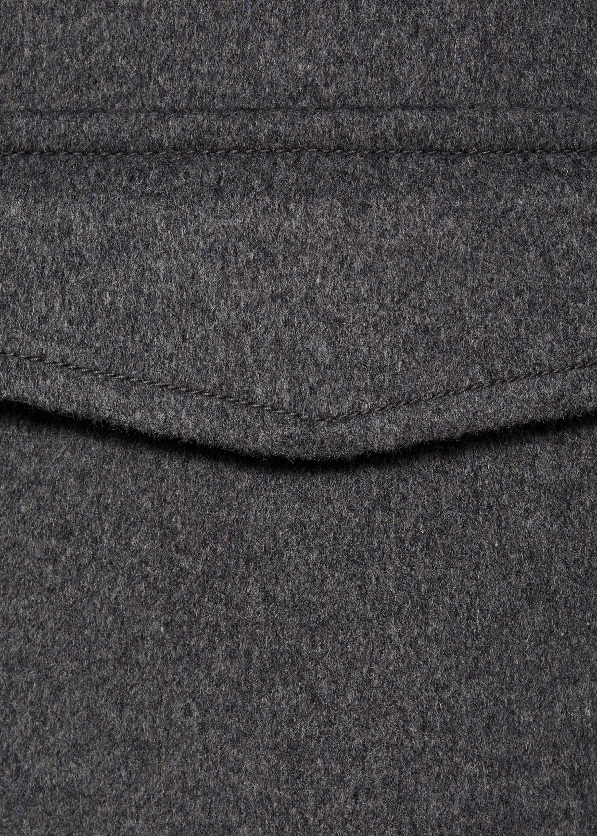 Wool jacket with pockets - Details of the article 0, Grey. Ref: 77065633-00.