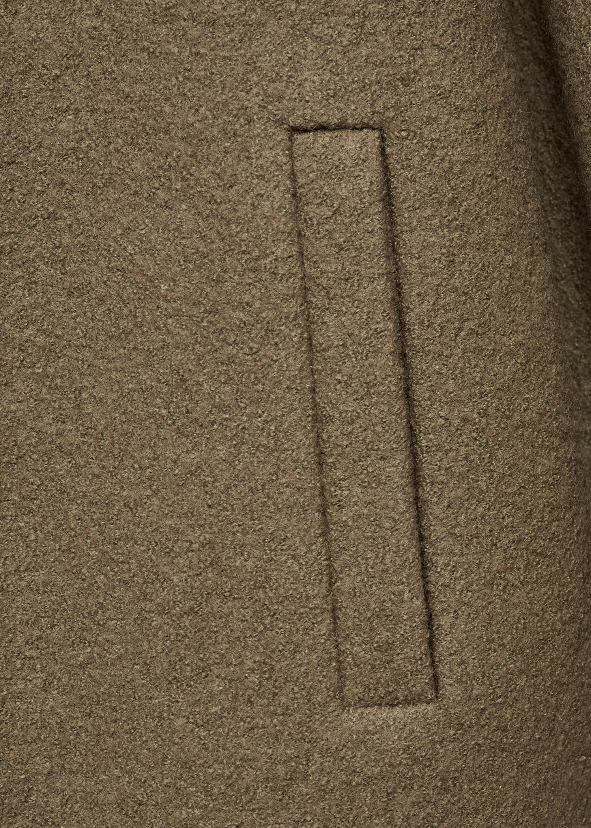 Wool jacket with pockets - Details of the article 0, Khaki. Ref: 77065638-00.